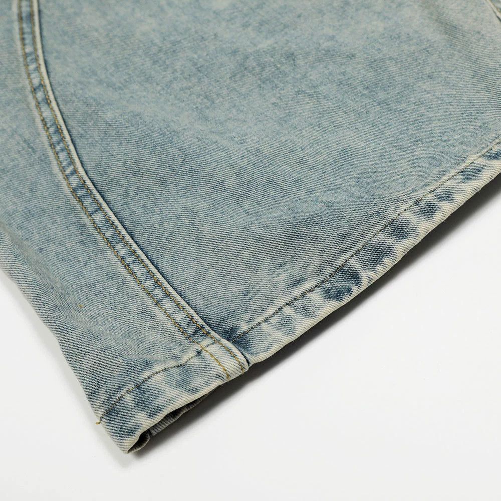 Jean American high street washed distressed scimitar jeans Size US 32 / EU 48 - 6 Thumbnail