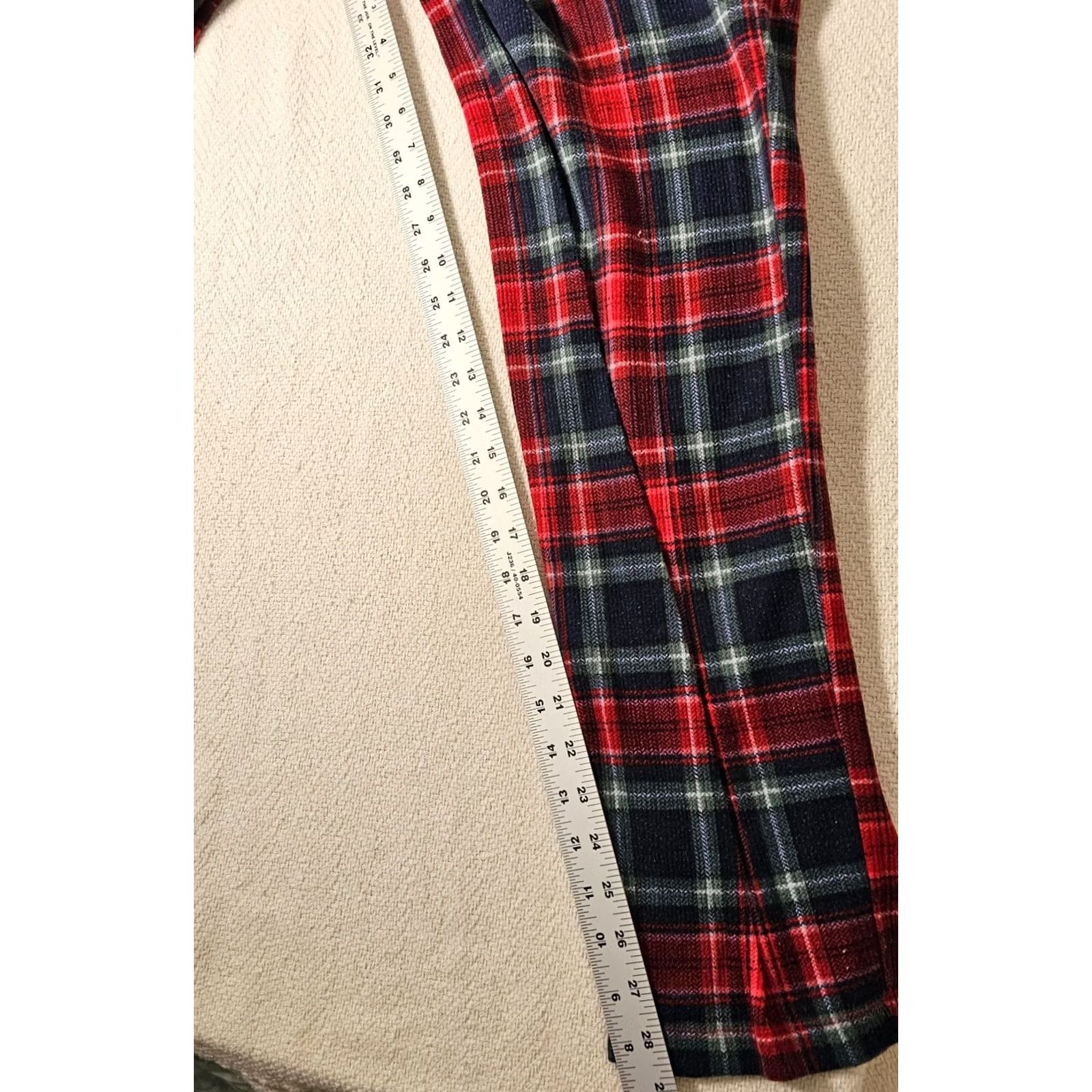 Eddie Bauer Eddie Bauer Lounge Pants Mens Medium Red Plaid Drawstring Waist Pockets Lounge Set Casual Comfort Size US 31 - 7 Thumbnail
