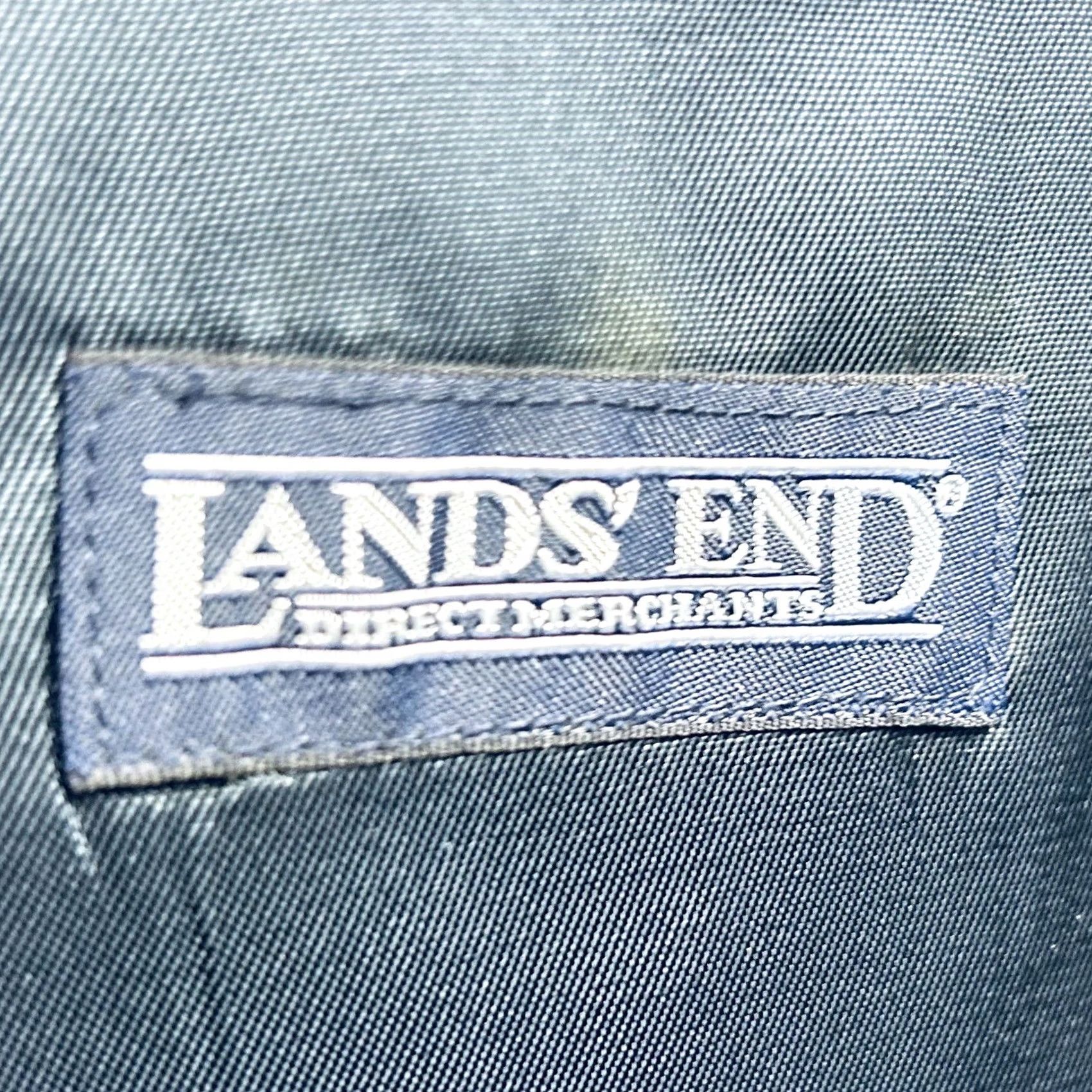 Lands' End Lands' End 46L Wool Navy Blue Two-Button Sport Coat Lined Vented Single-Breasted Men Jacket Regular Size US XS / EU 42 / 0 - 3 Thumbnail