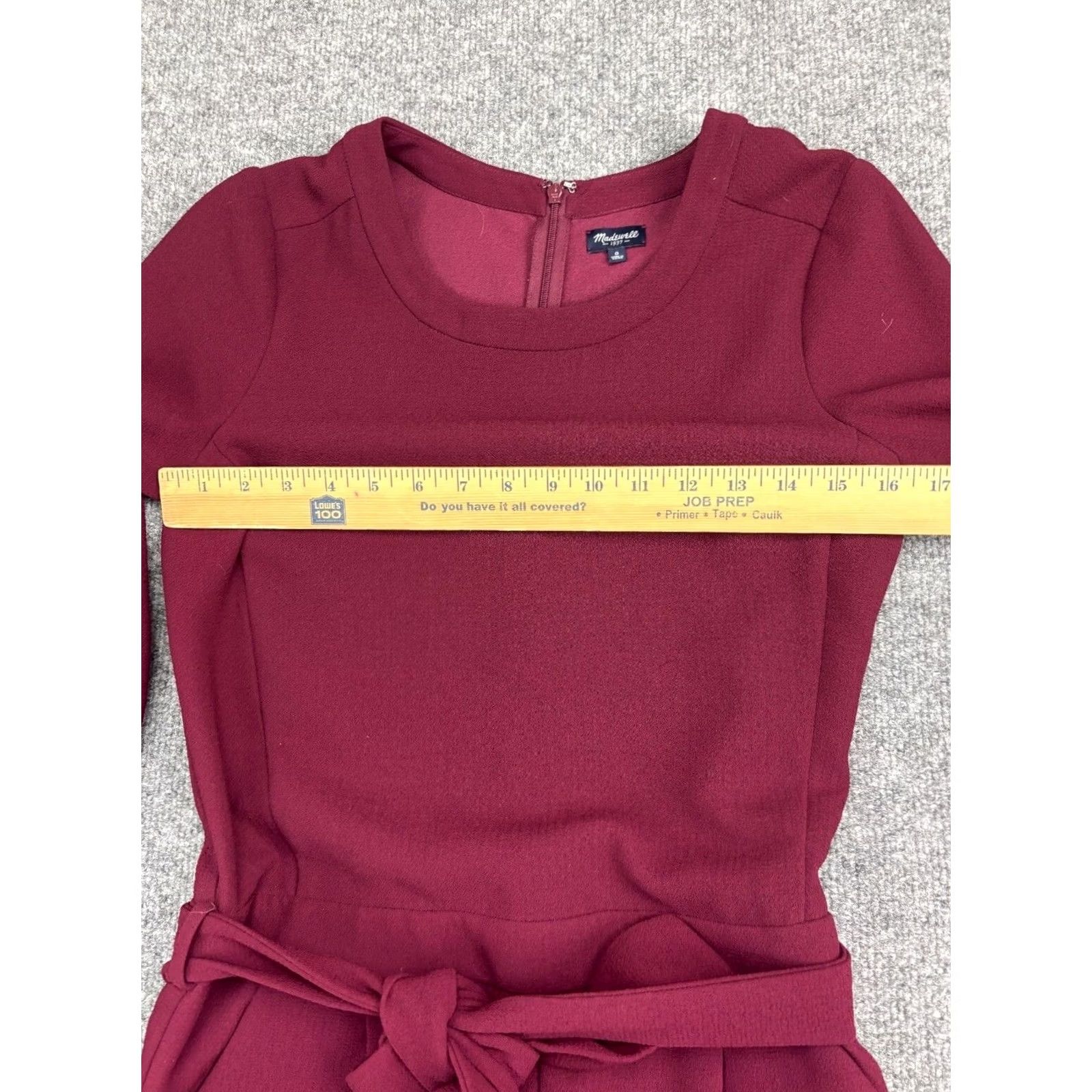 Madewell Madewell Sloan Jumpsuit Women's 0 Cabernet Red Wine Crepe Pants Pockets Regular Size 25" / US 0 / IT 36 - 4 Thumbnail