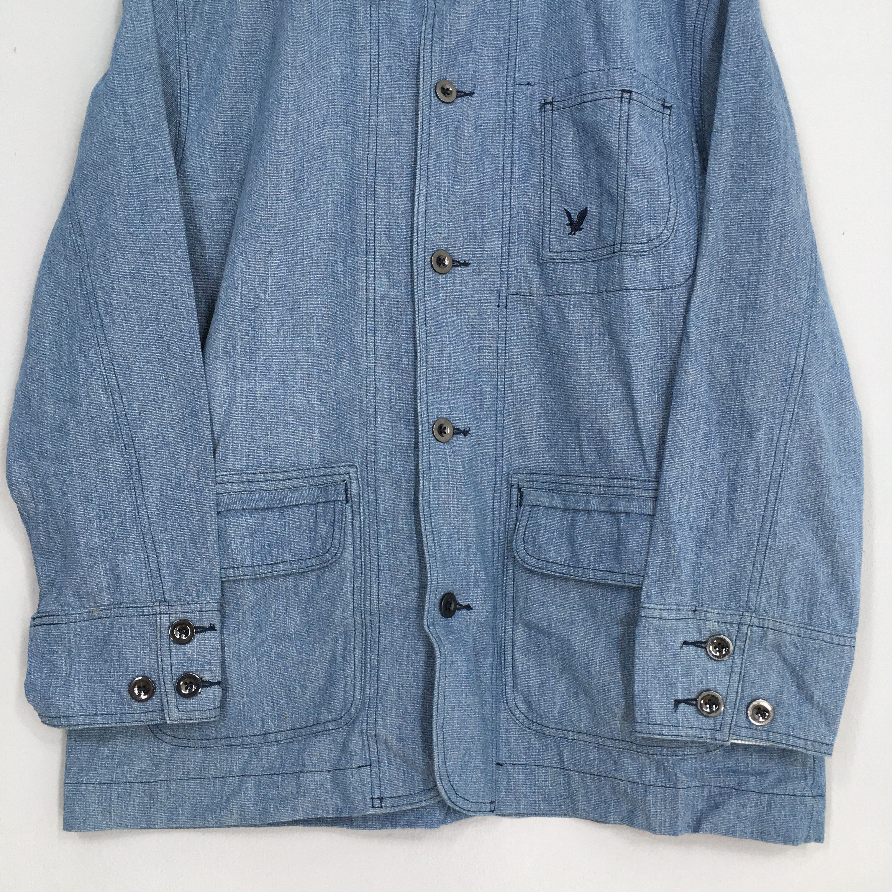 Lyle & Scott Vintage Lyle & Scott Denim Workers Jacket Large Size US L / EU 52-54 / 3 - 3 Thumbnail