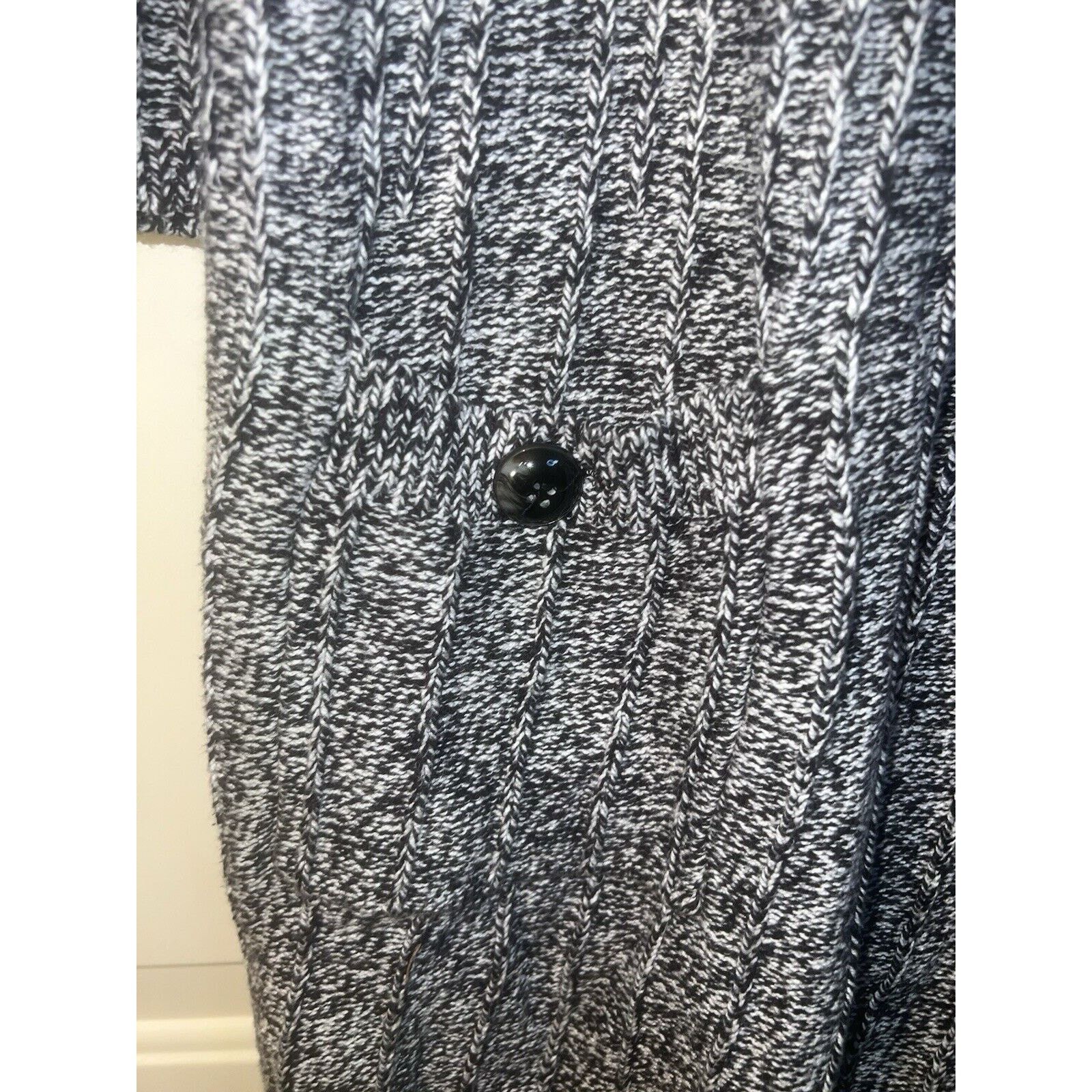 & Other Stories Style & Co Sweater Dress Large Cowl Neck Button Black White Size L / US 10 / IT 46 - 4 Thumbnail