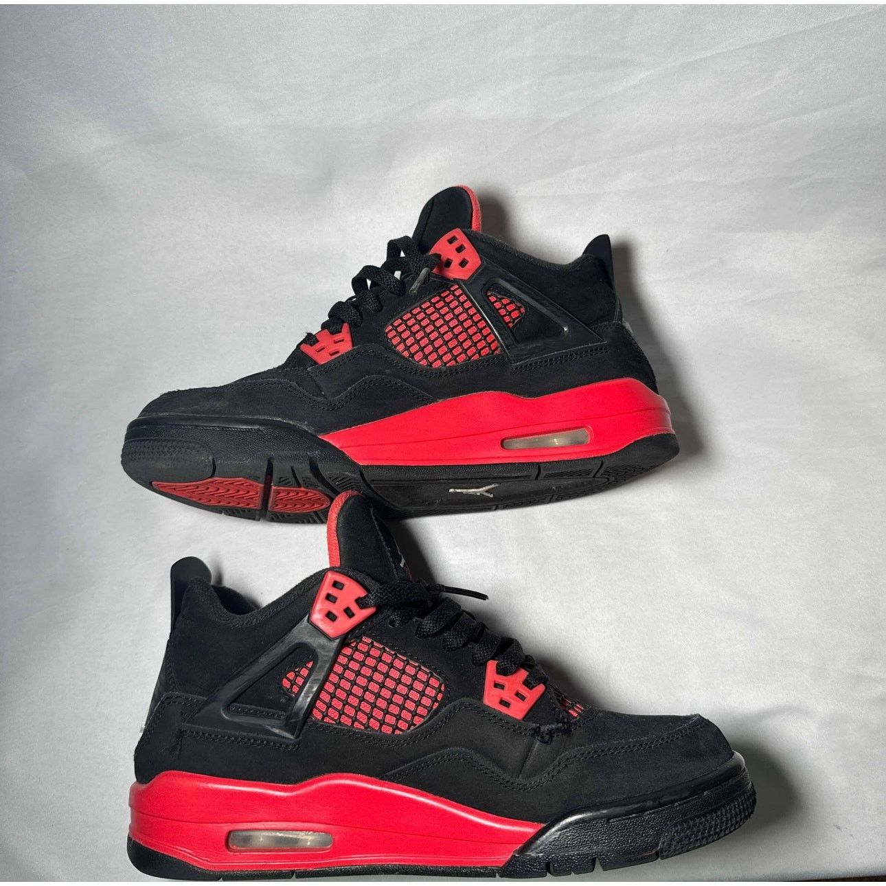 Jordan Brand × Nike Size 6 - Nike Air Jordan 4 Retro GS Red Thunder Men's Shoes Size US 6 / EU 39 - 3 Thumbnail