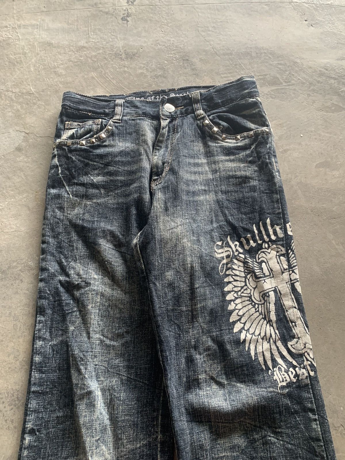 Hysteric Glamour Y2K style cross design chrome hearts/affliction inspired Size US 28 / EU 44 - 12 Thumbnail