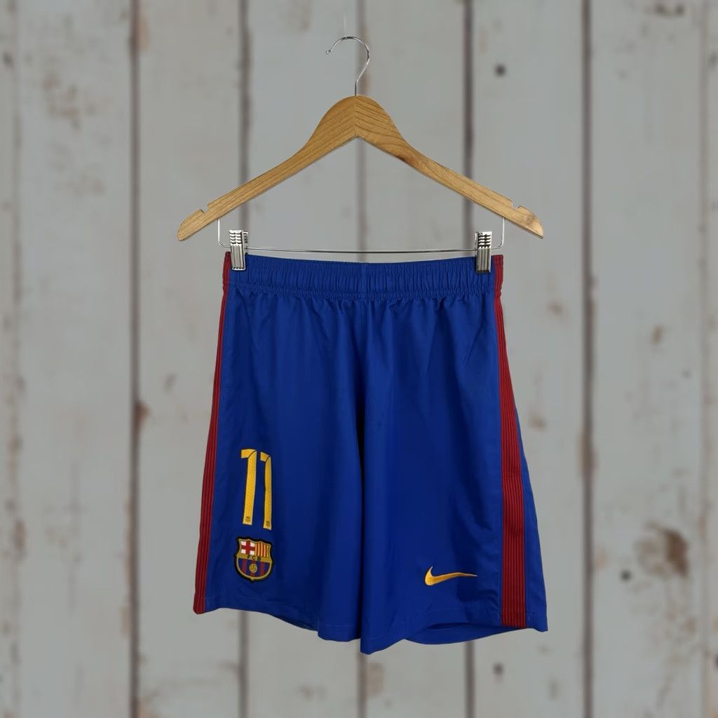 Nike Nike FC Barcelona Neymar Soccer Shorts Retro Blue S Men's Rare 2016 Size US 29 - 1 Thumbnail