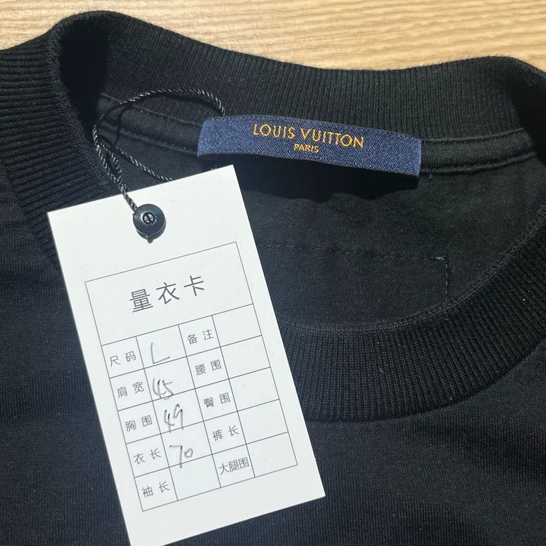 Louis Vuitton louis vuitton Black gesture print logo short sleeve 2502-Ne Size US L / EU 52-54 / 3 - 3 Thumbnail