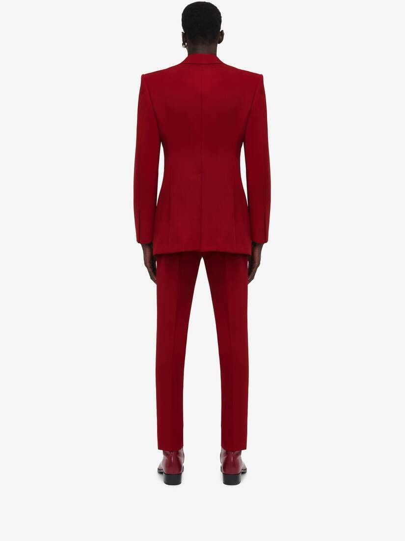 Alexander McQueen o1w1db10725 Horizontal Lapel Double-Breasted Jacket Garnet Size US XXL / EU 58 / 5 - 4 Thumbnail