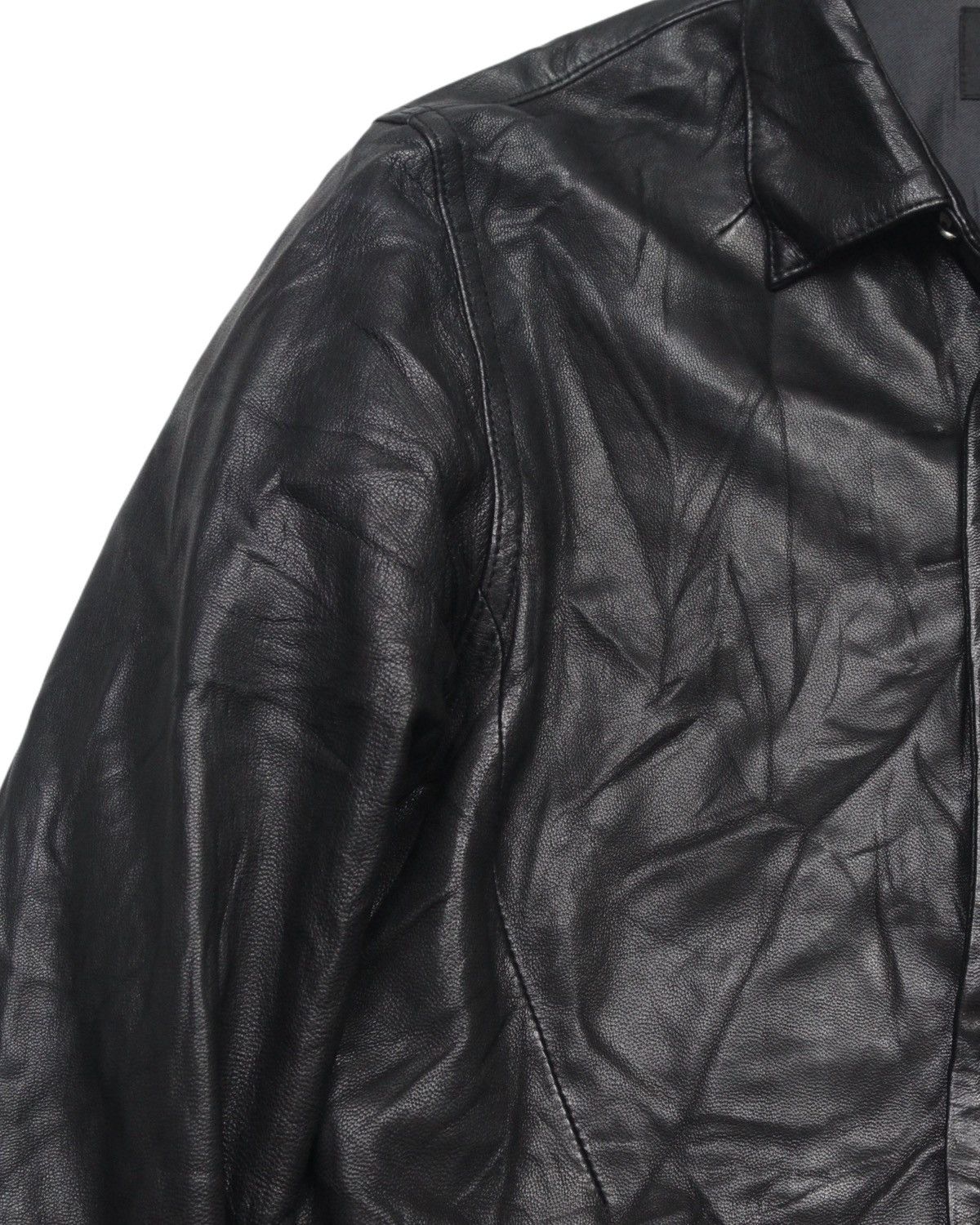 If Six Was Nine HYM JAPAN BY MORIMOTO BLACK GOAT LEATHER SHIRT JACKET Size US M / EU 48-50 / 2 - 5 Thumbnail