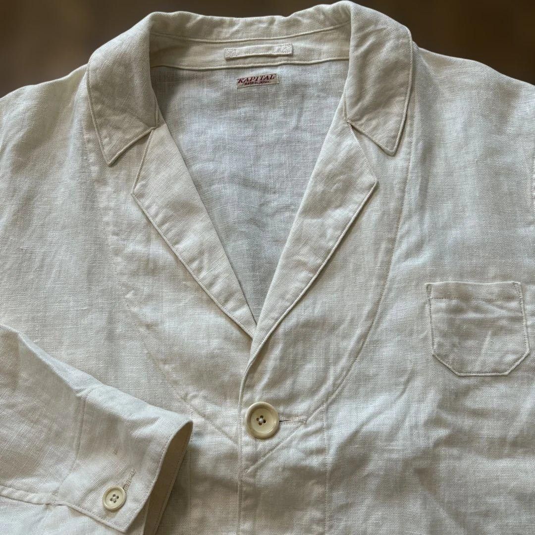 Kapital KAPITAL Linen Blazer White Size 34S - 4 Thumbnail