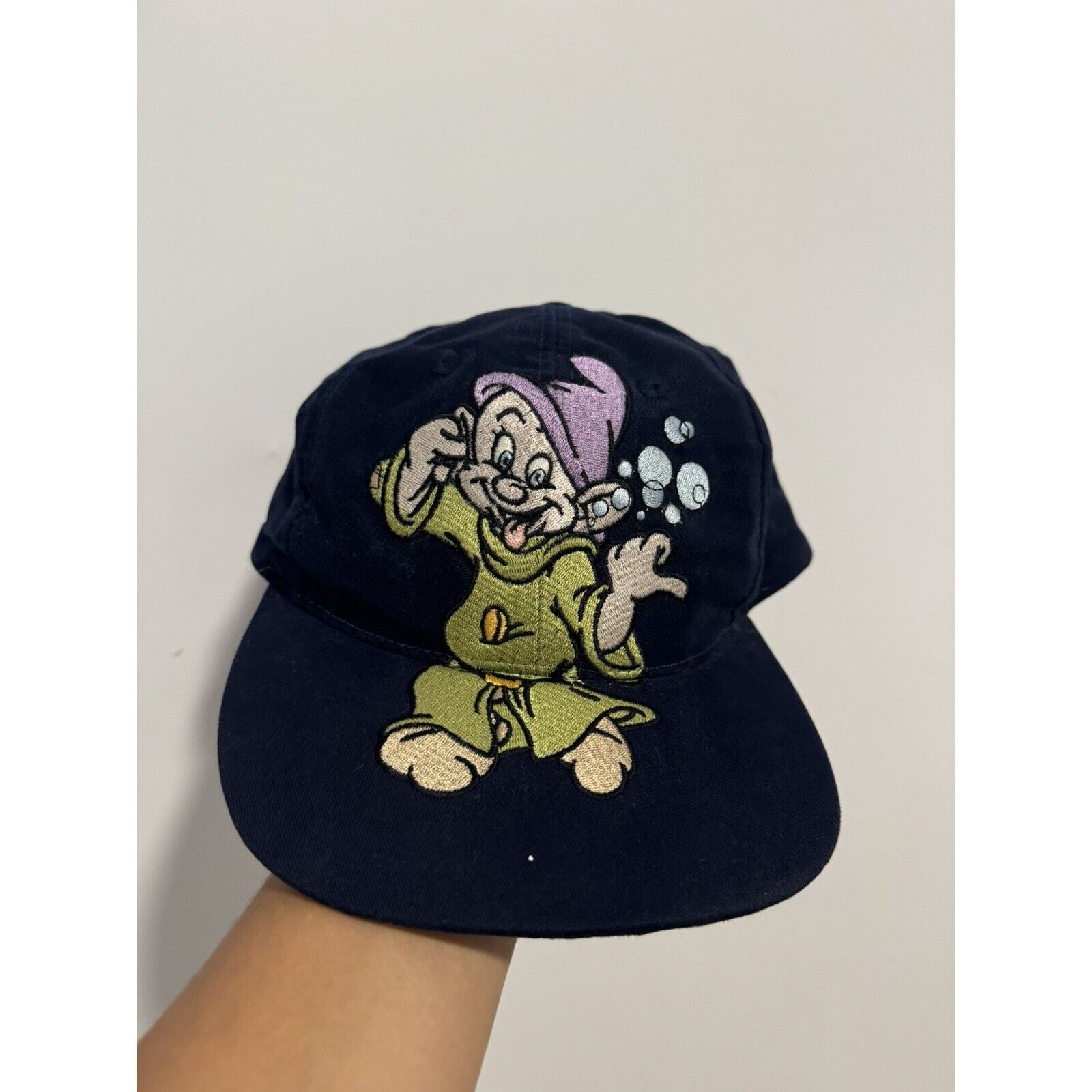 Disney Vintage Dopey Disney Store Blockhead Snapback Hat Cap Size ONE SIZE - 1 Thumbnail