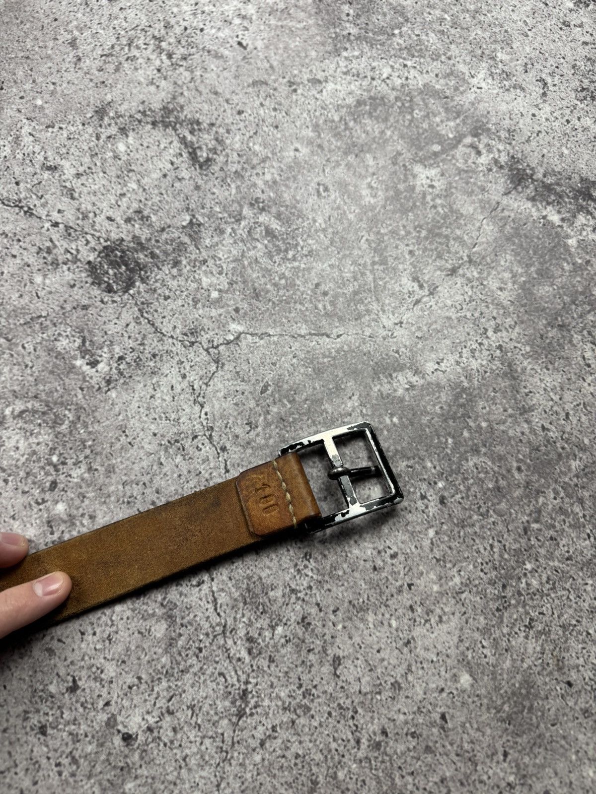 Japanese Brand 00’s NUMBER NINE STYLE BROWN LEATHER RARE Y2K BELT VINTAGE Size ONE SIZE - 5 Thumbnail