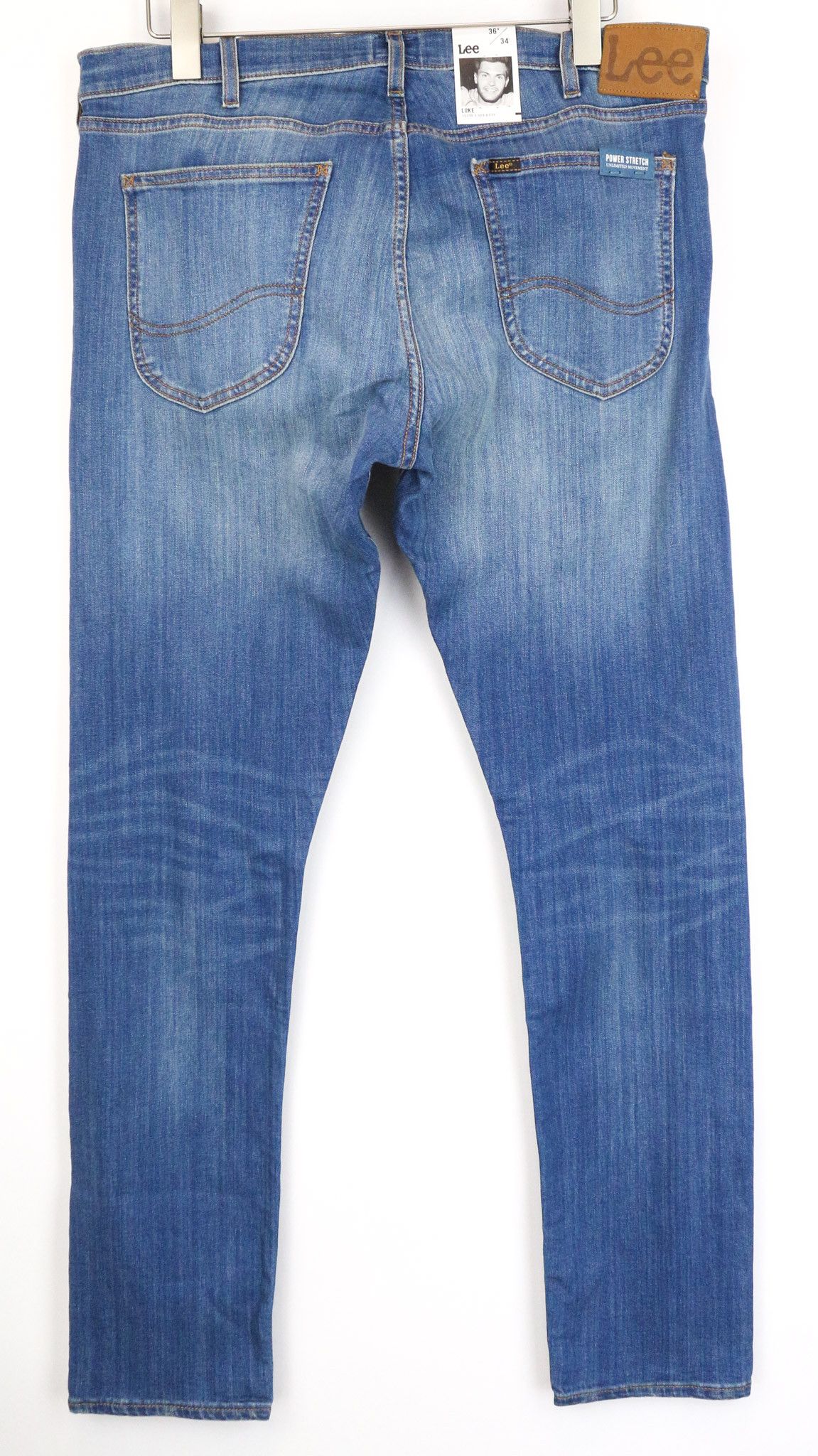 Lee LUKE W36/L34 Slim Taper Blue Stretch Jeans 75582 Size US 36 / EU 52 - 2 Thumbnail