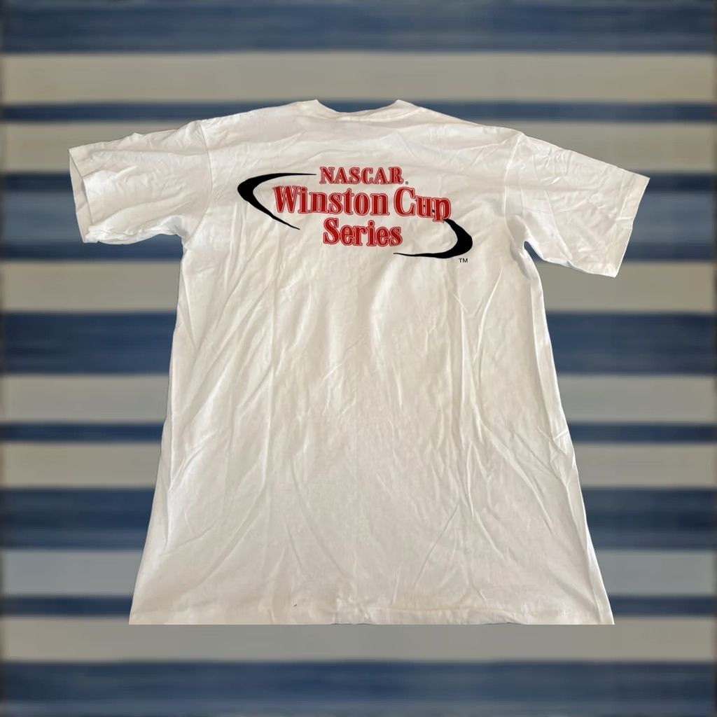 NASCAR VINTAGE NASCAR Winston Cup Series White Pocket Tee Shirt Single Stitch L Mens Short Sleeve Crew Neck Cotton 90s Cars Large White NASCAR Shirt Size US L / EU 52-54 / 3 - 1 Thumbnail
