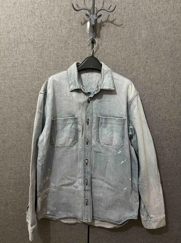 Dior Dior Men's Light Blue Cotton Embroidered Jacket 0089 Size US M / EU 48-50 / 2 - 1 Thumbnail