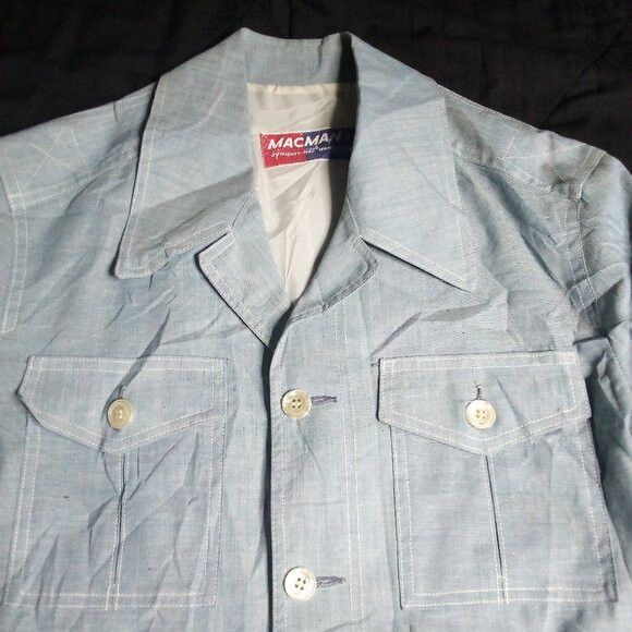 Other Vintage MacMan Manchester Chambray 4 Pocket Work Wear Shirt Size US L / EU 52-54 / 3 - 1 Thumbnail