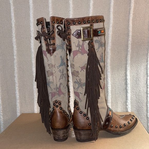 Double D Ranch × Old Gringo Double D by Old Gringo Ledger Art, Oryx Size US 7.5 / IT 37.5 - 5 Thumbnail