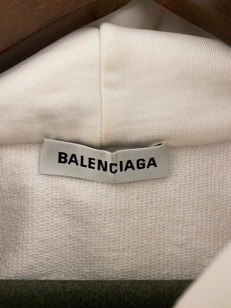 Balenciaga Balenciaga White Powder Double B Hoodie Size US S / EU 44-46 / 1 - 4 Thumbnail