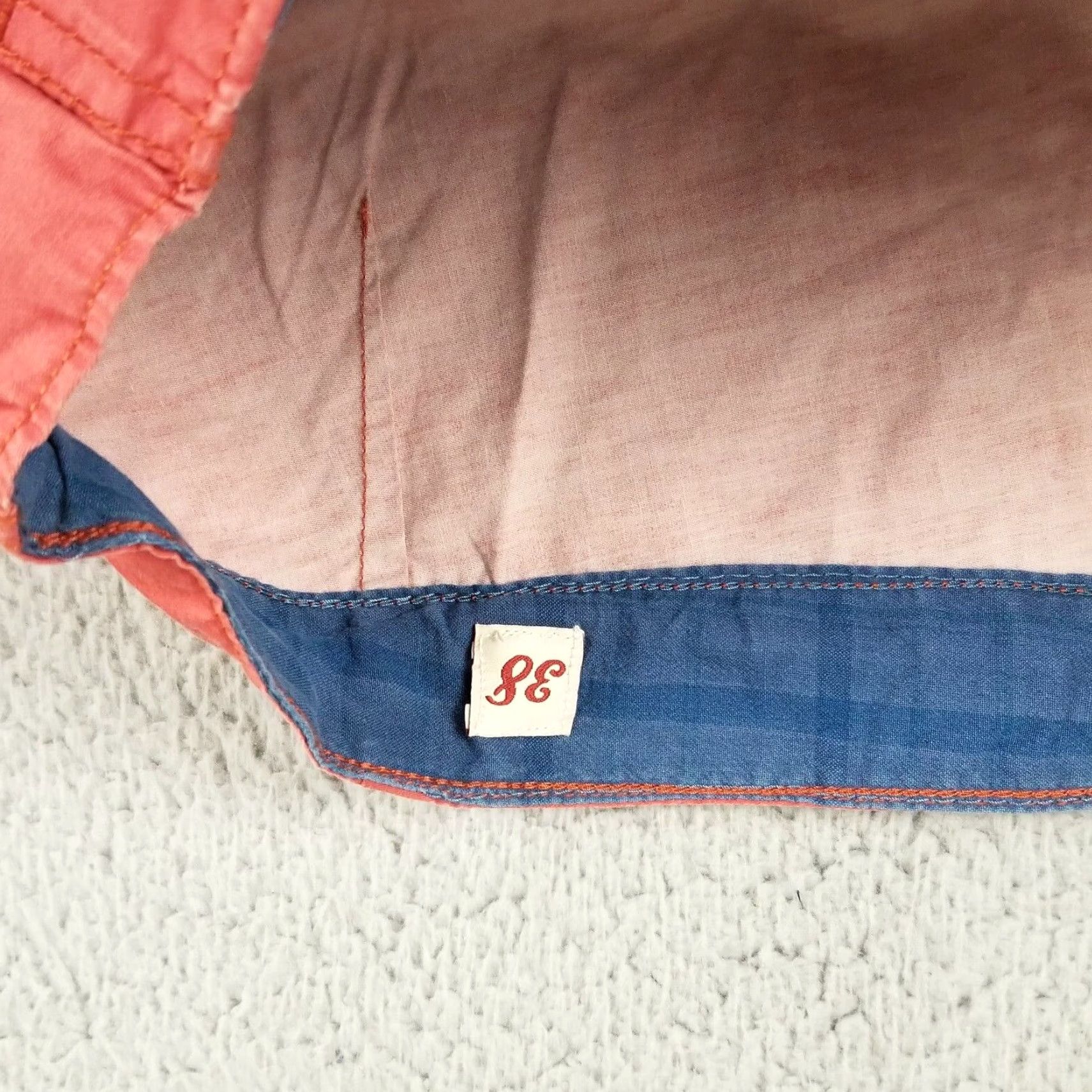 Lucky Brand VINTAGE Lucky Brand Shorts Mens 38 Cargo Summer Red Denim Cotton Flat Front Mens Size US 38 / EU 54 - 4 Thumbnail