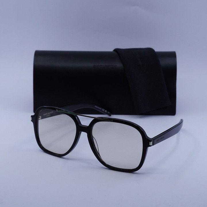Saint Laurent Paris Saint Laurent SL545 001 Sunglasses Black Aviator Frame Size ONE SIZE - 12 Thumbnail