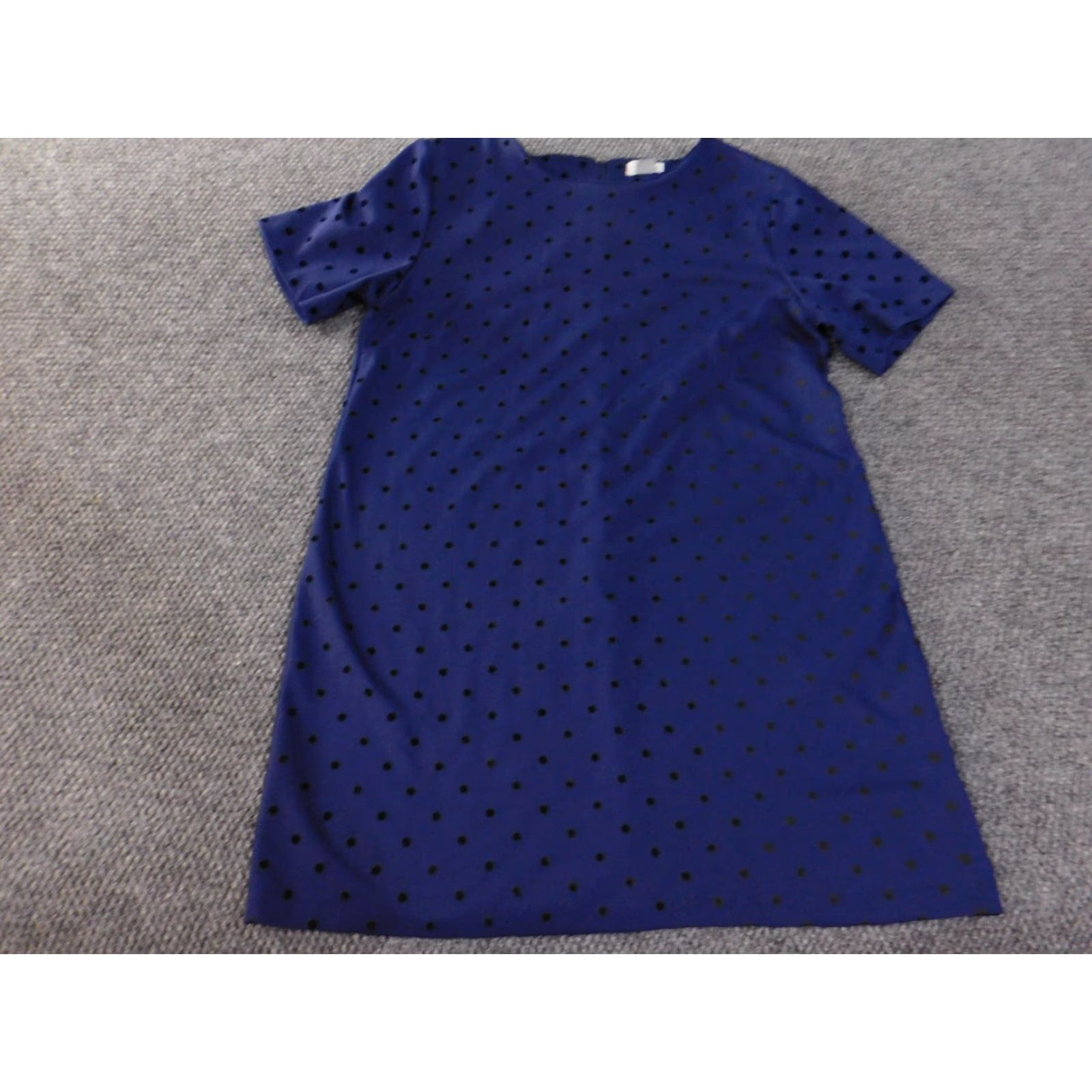 Old Navy Old Navy Dress Large Purple Zip Womens A-line Dots Polyester Wool? Size L / US 10 / IT 46 - 3 Thumbnail