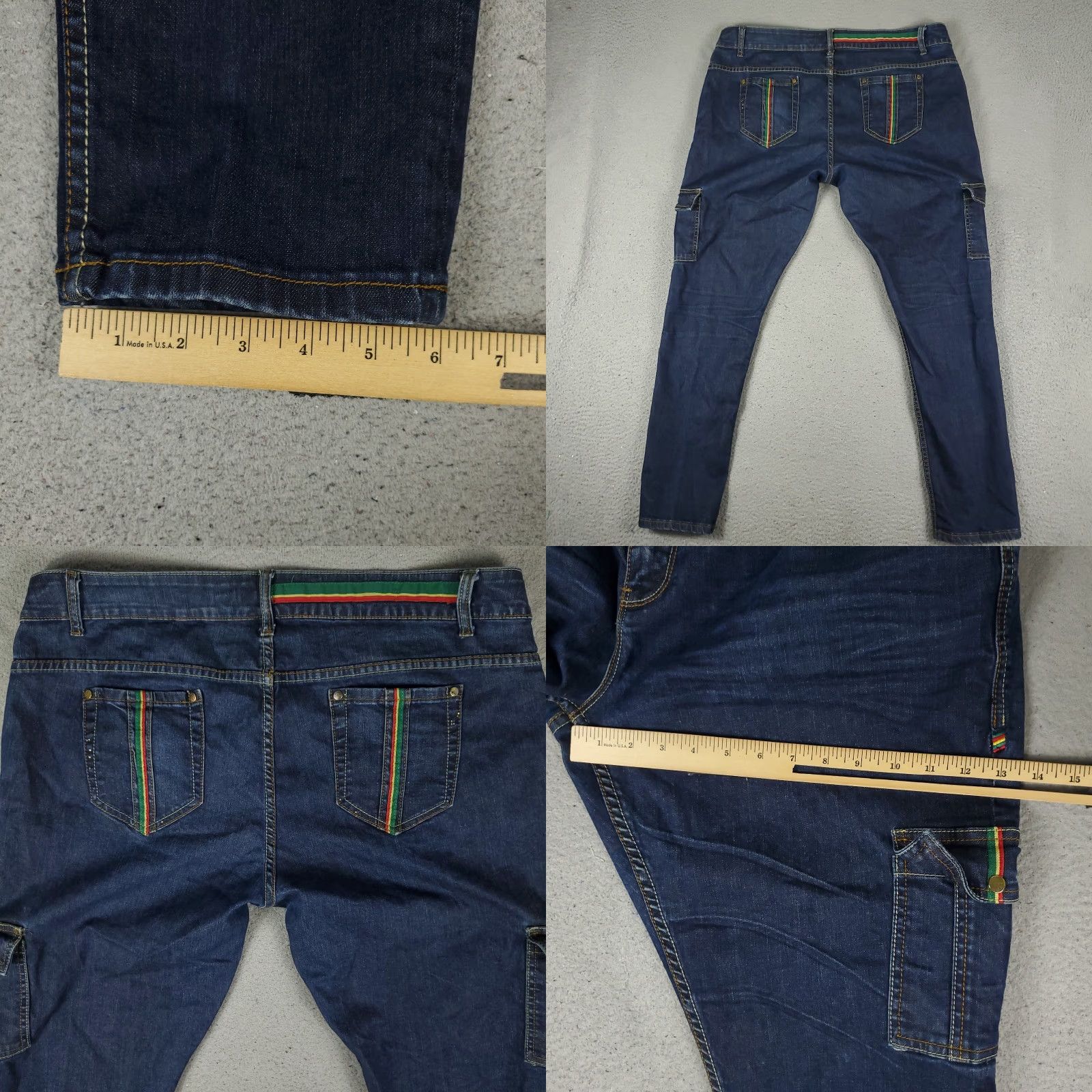 Coogi VINTAGE COOGI Jeans Women's Size 20W 40x32 Blue Cargo Denim Slim Straight 5-Pocket Size 42" / US 20 - 8 Thumbnail