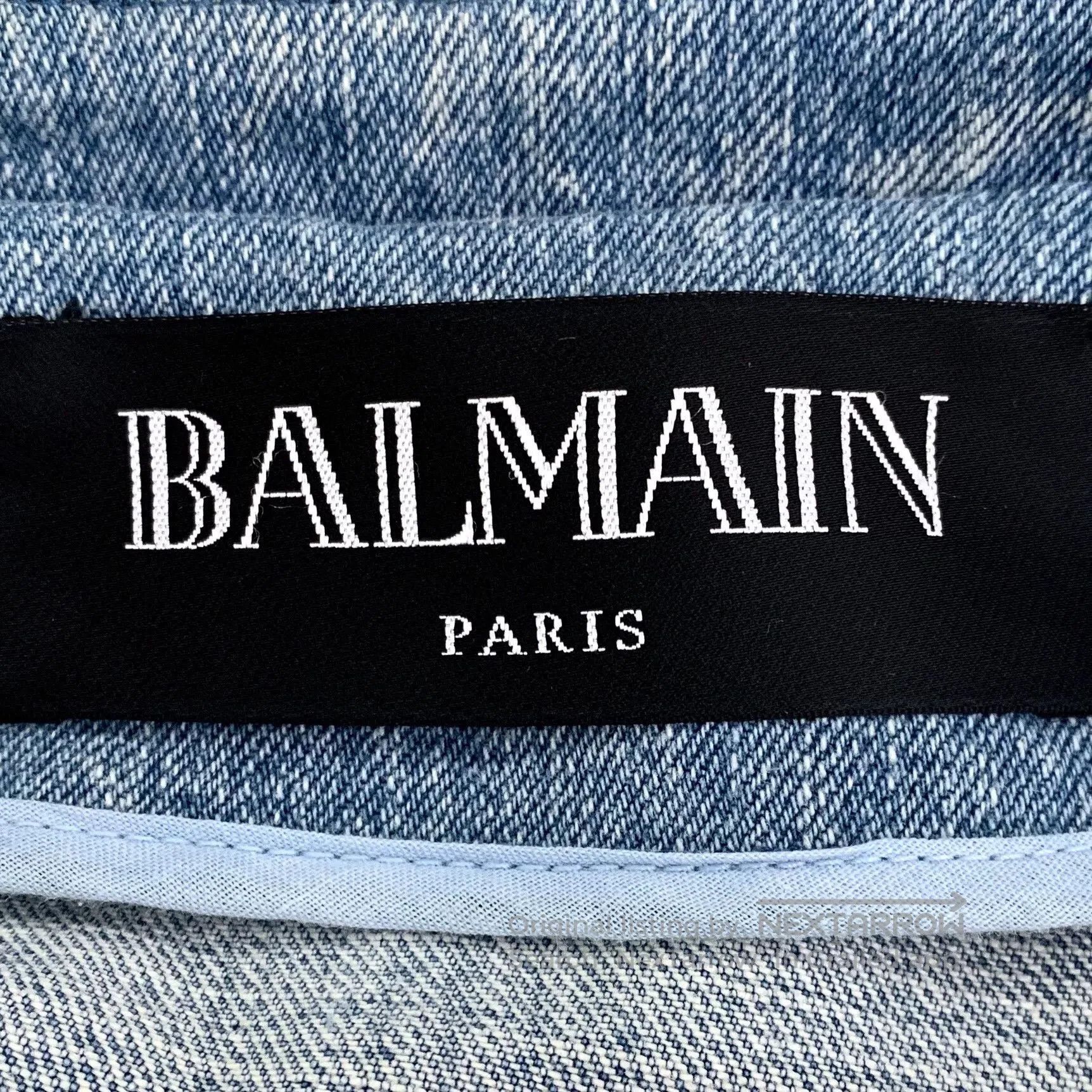 Balmain Balmain Blue Gold Button Denim Jacket. Size XS / US 0-2 / IT 36-38 - 6 Thumbnail