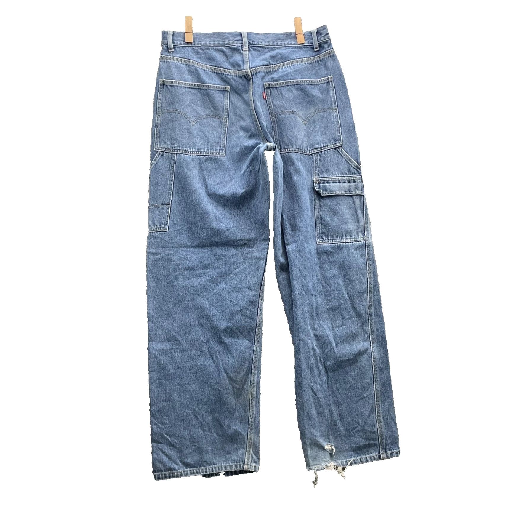 Levi's VINTAGE Levi's Carpenter Jeans 34x31 Skater Workwear Baggy Rave Y2k Streetwear Denim Jeans Mens Blue 34 Regular 5-Pocket Western100% Cotton Levi's Size US 34 / EU 50 - 2 Thumbnail