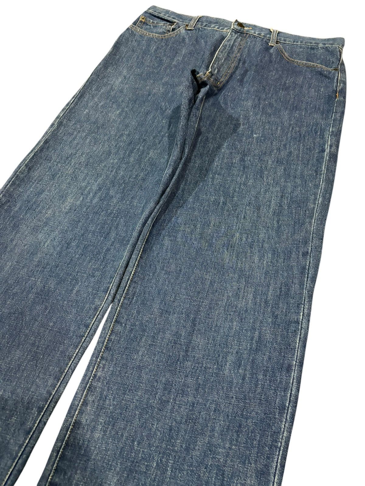 Hanes × If Six Was Nine × Vintage 90s Vintage Hanes Baggy Wide Leg Jeans Size US 33 - 3 Thumbnail