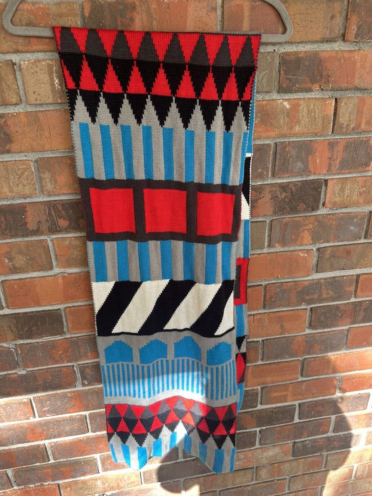 Designer Large Knit Scarf Tribal Pattern Acrylic Size ONE SIZE - 5 Thumbnail