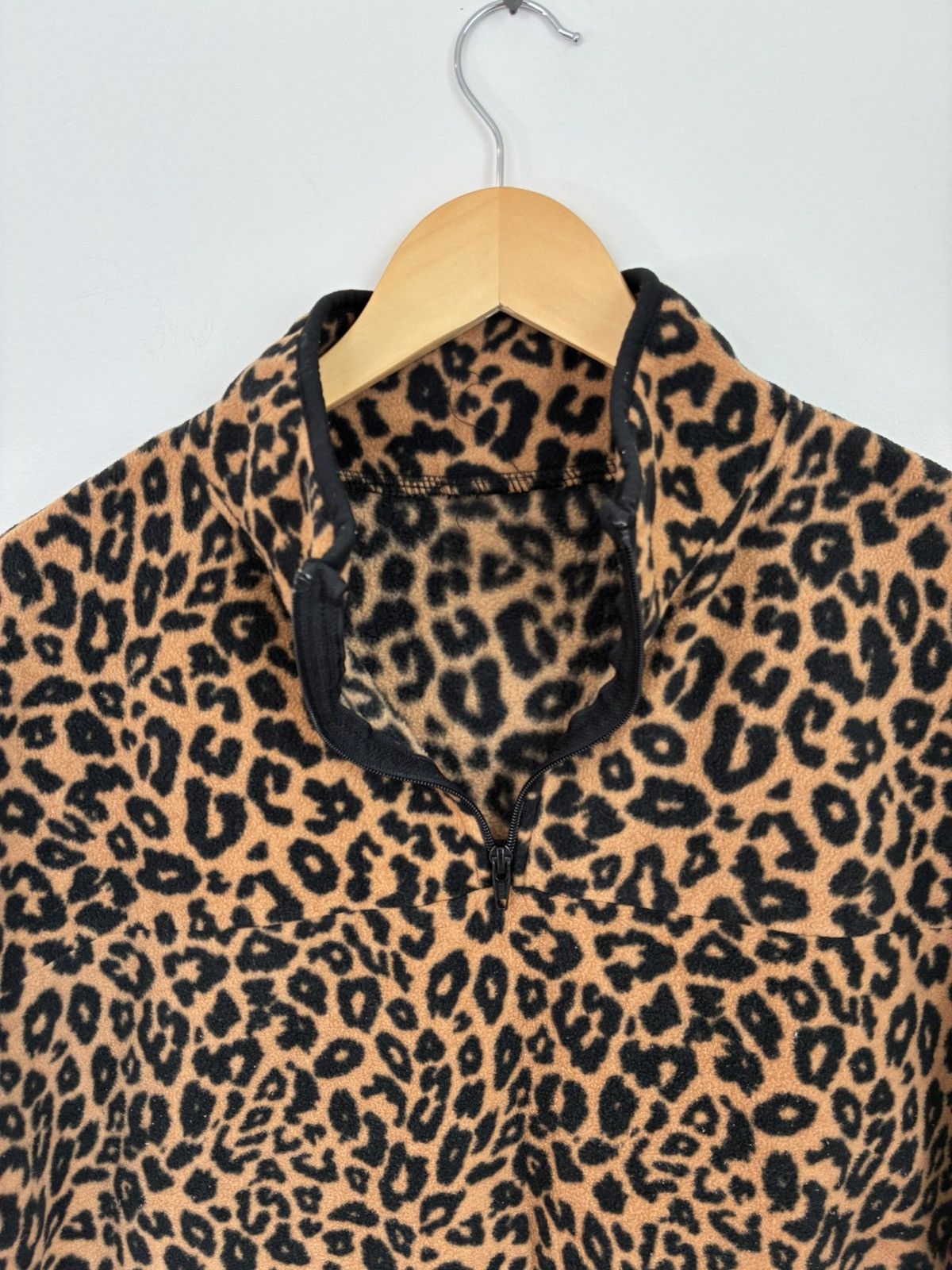 Vintage Vintage Cheetah Print Fleece Quarter Zip Size US L / EU 52-54 / 3 - 2 Thumbnail