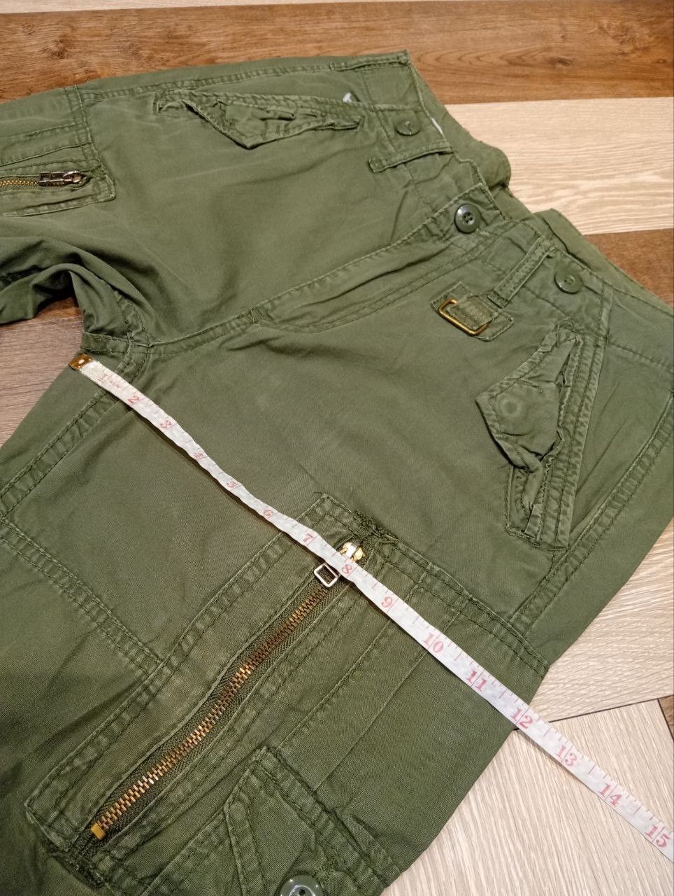 Japanese Brand BALDIA GREEN ARMY MULTIPOCKET CARGO PANTS Size US 32 / EU 48 - 15 Thumbnail