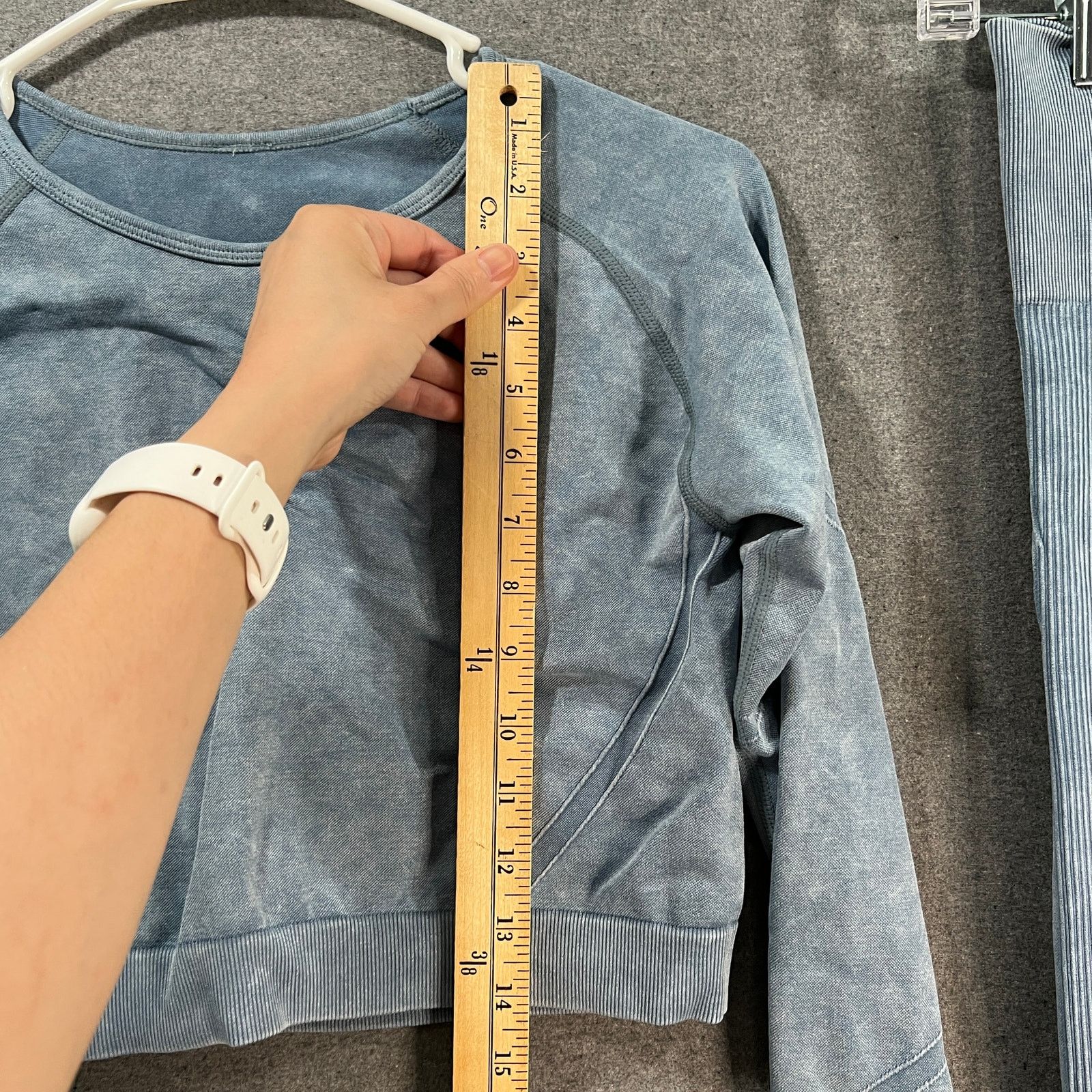 Other Workout 2 PC Crop Top Long Sleeve and Bottom Light Blue Size Size L / US 10 / IT 46 - 6 Thumbnail