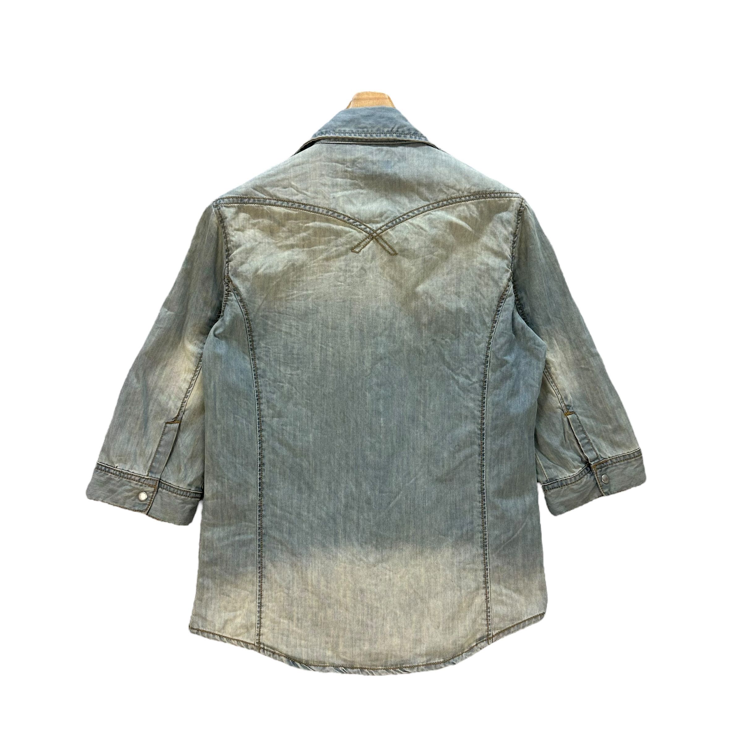 Tornado Mart TORNADO MART 3Q SLEEVE SOFT DENIM JACKET/CHAMBRAY #8768-025 Size L / US 10 / IT 46 - 11 Thumbnail
