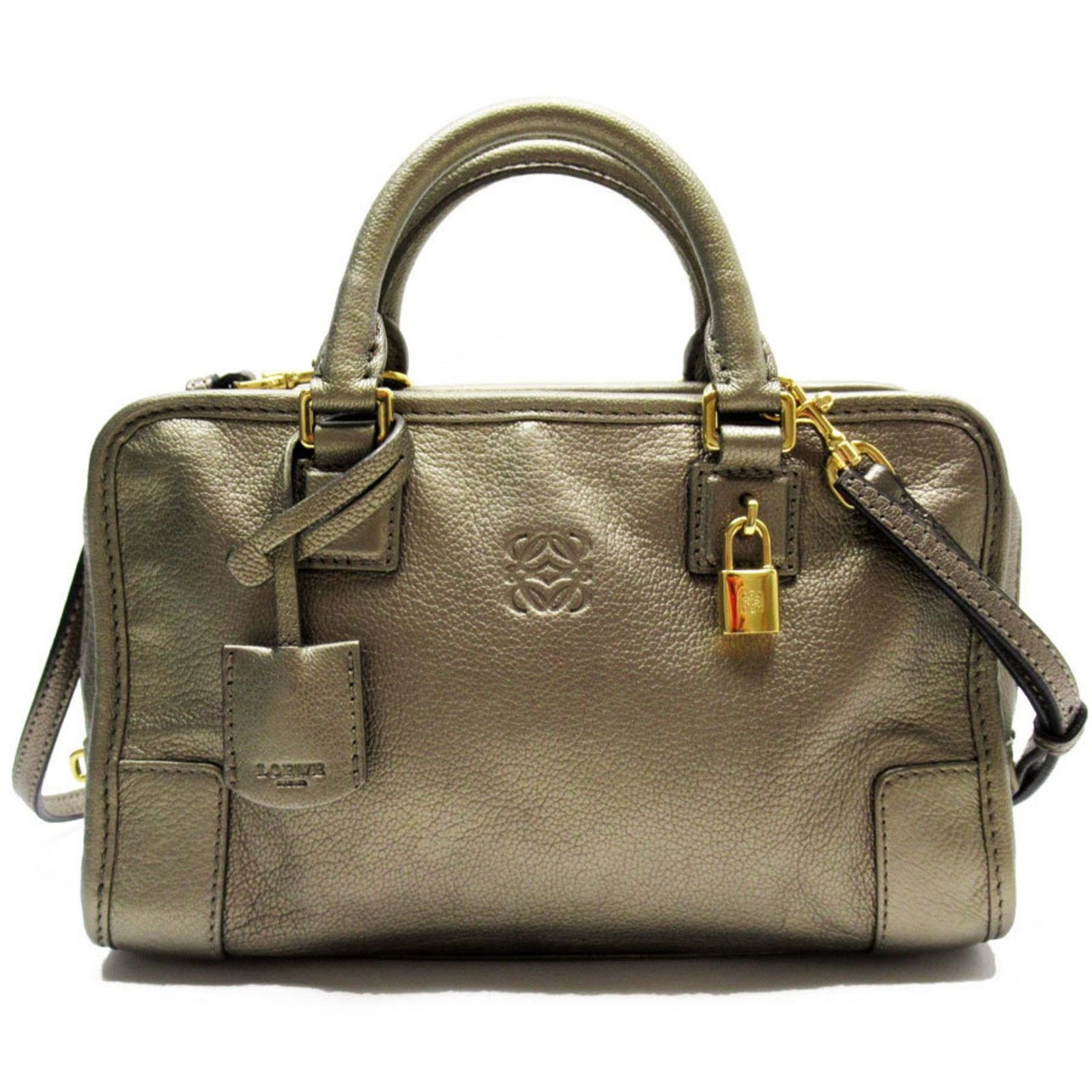 Loewe Amazona 19 Metallic Satchel Handbag