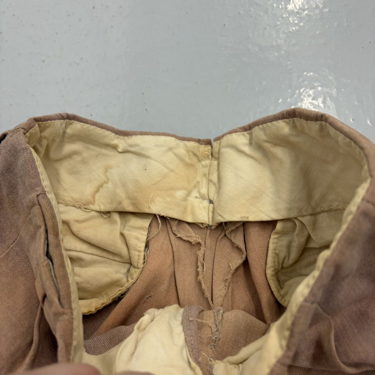 Other Vintage 50s Pink Rayon Distressed Drop Loop Trousers 24x24 Size 24" / US 00 / IT 34 - 4 Thumbnail