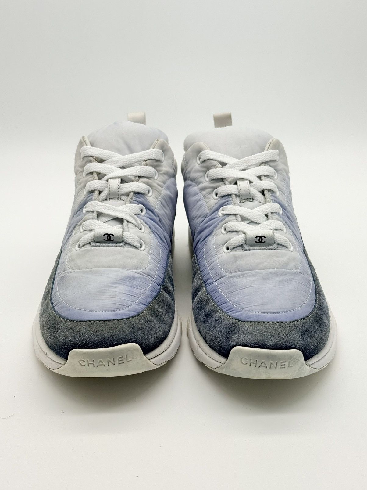 Chanel Size 8.5 - CHANEL CC Trainer Blue Suede Size US 8.5 / EU 41-42 - 4 Thumbnail