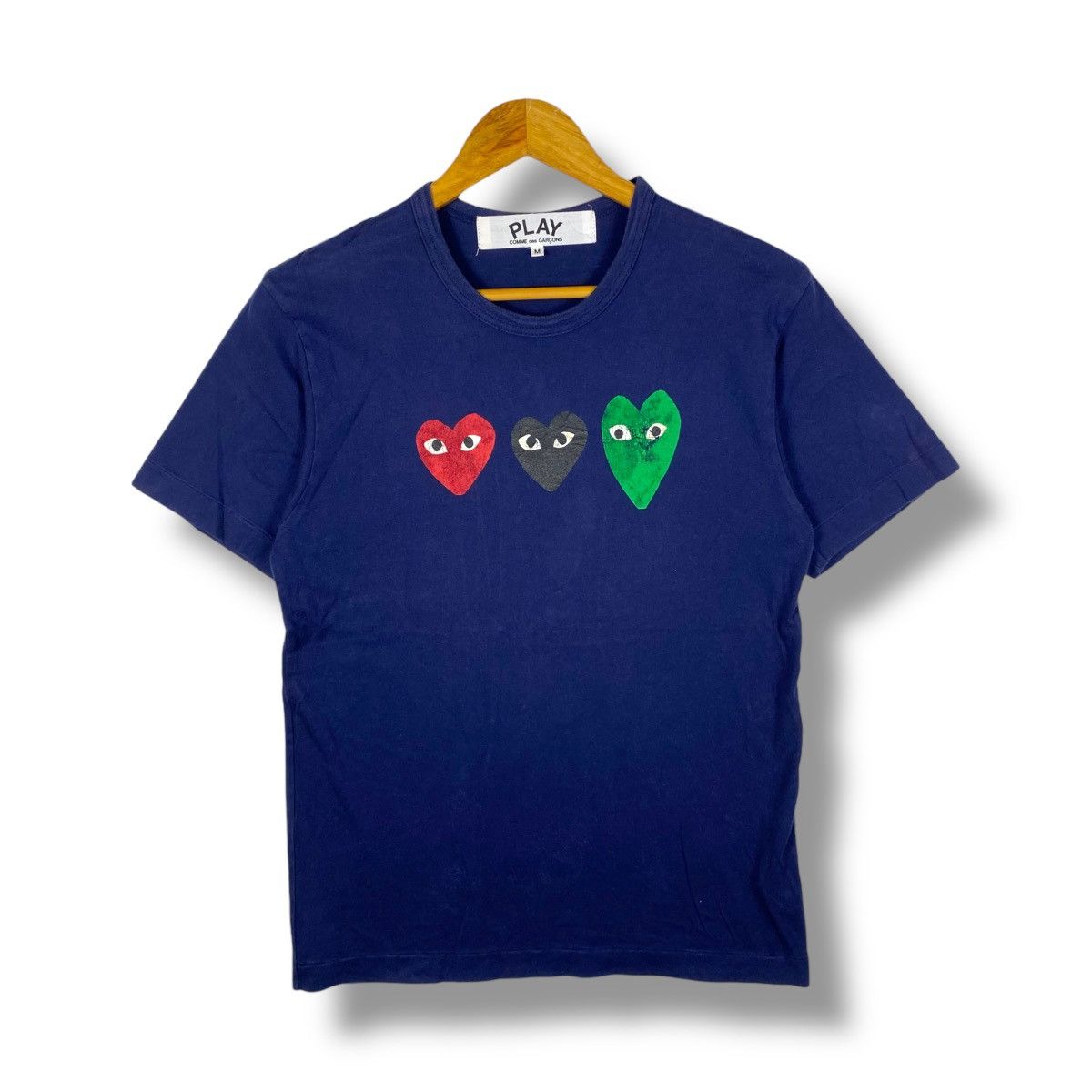 Comme des Garcons PLAY Comme Des Garcons Faded Graphic Logo Tee Shirt Medium Size US M / EU 48-50 / 2 - 1 Thumbnail