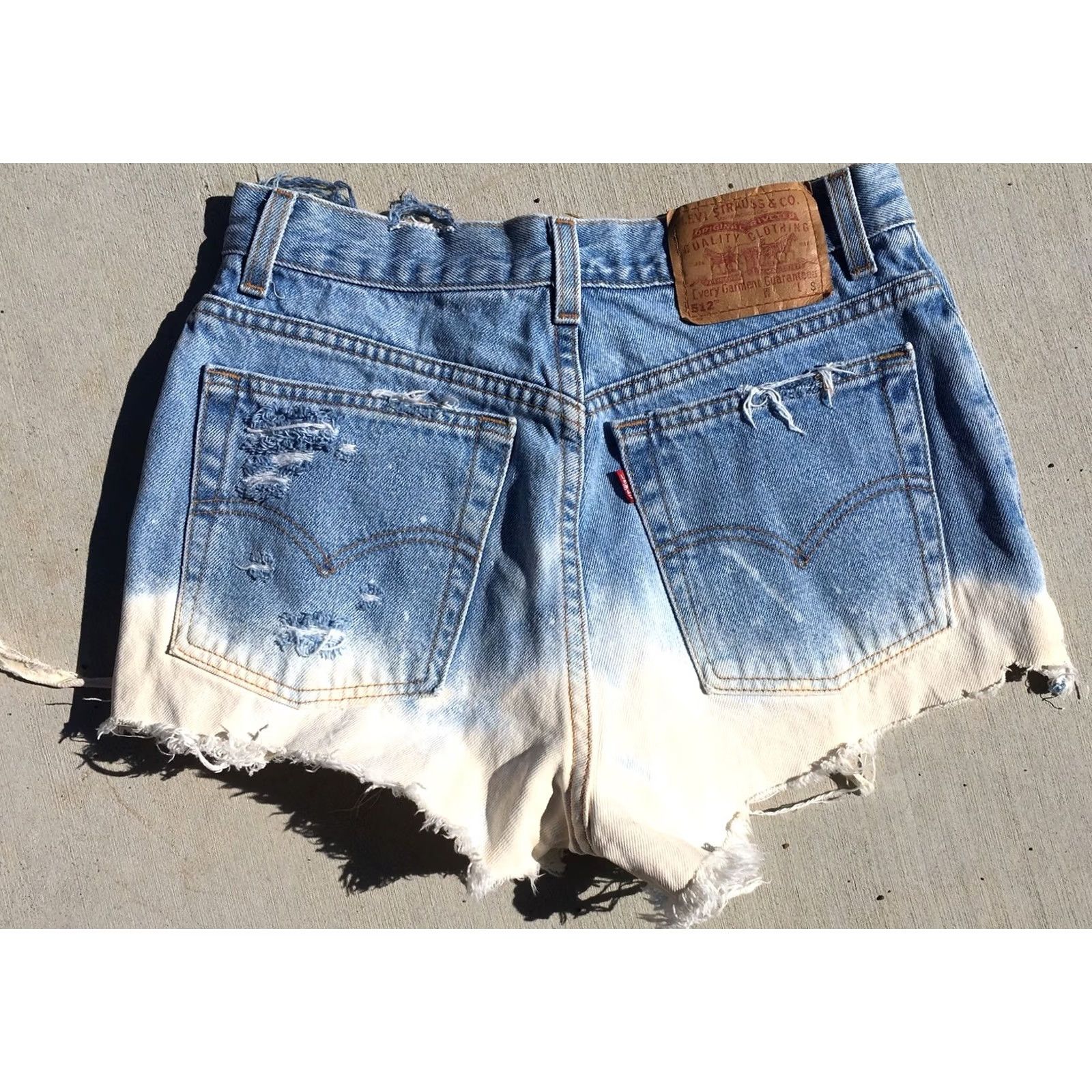 Levi's VINTAGE Levi's 512 Jeans Shorts Cut Offs Denim High Waist 90s 80s 29” Waist Juniors 11 Blue Mens Size 32" / US 10 / IT 46 - 7 Thumbnail