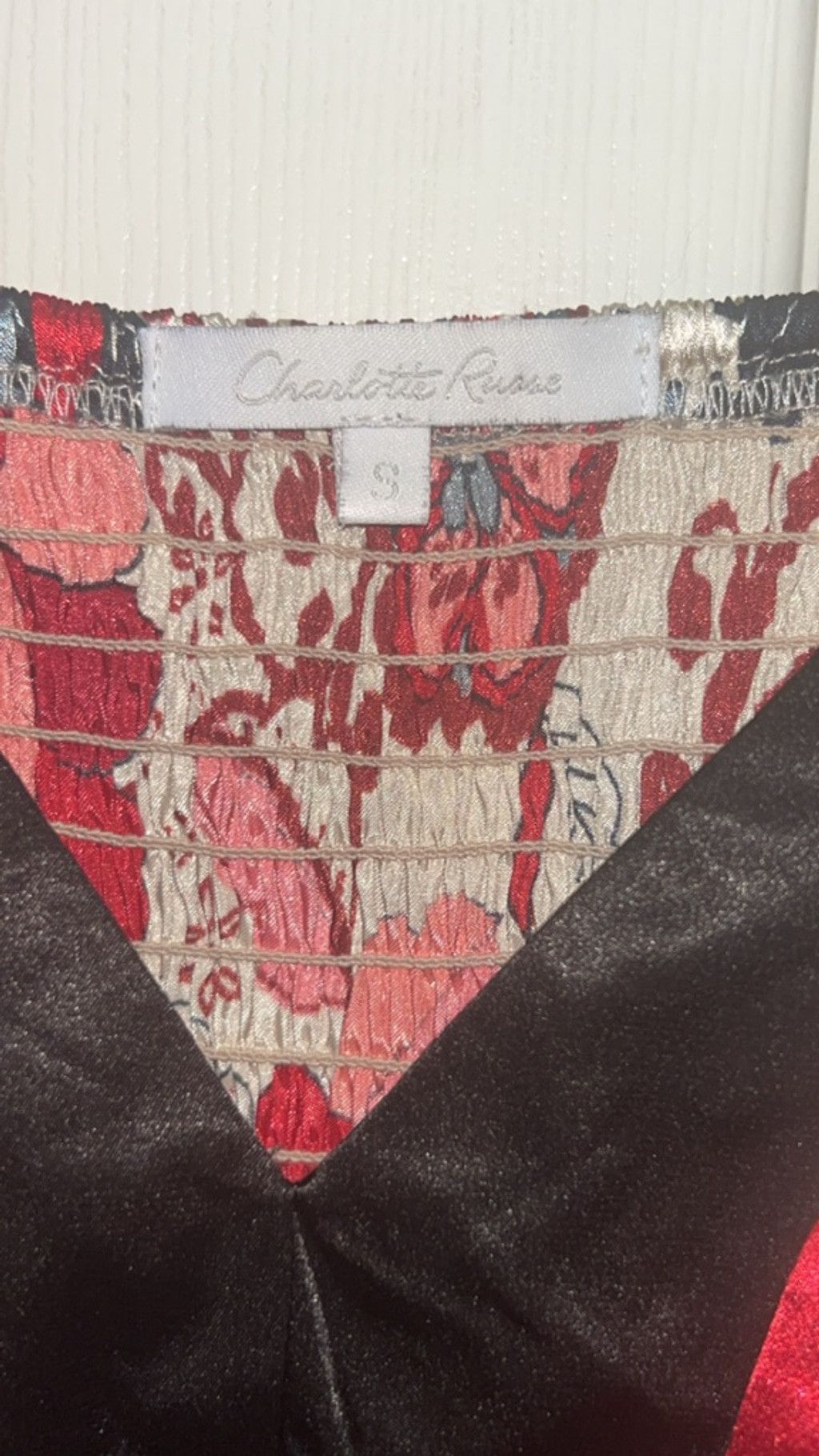Other Women's Charlotte Russe Camisole S Red Black Floral Size S / US 4 / IT 40 - 3 Thumbnail