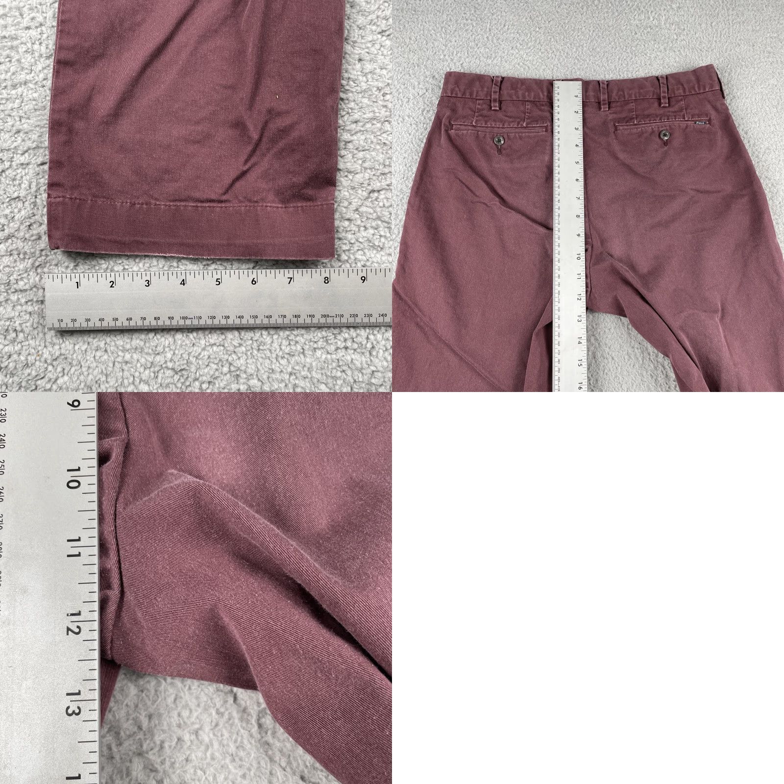 Polo Ralph Lauren VINTAGE Polo Ralph Lauren Stretch Classic Fit Pants Maroon Trousers 31w 25.5L Mens Chino Straight Easy Care Size US S / EU 44-46 / 1 - 11 Thumbnail