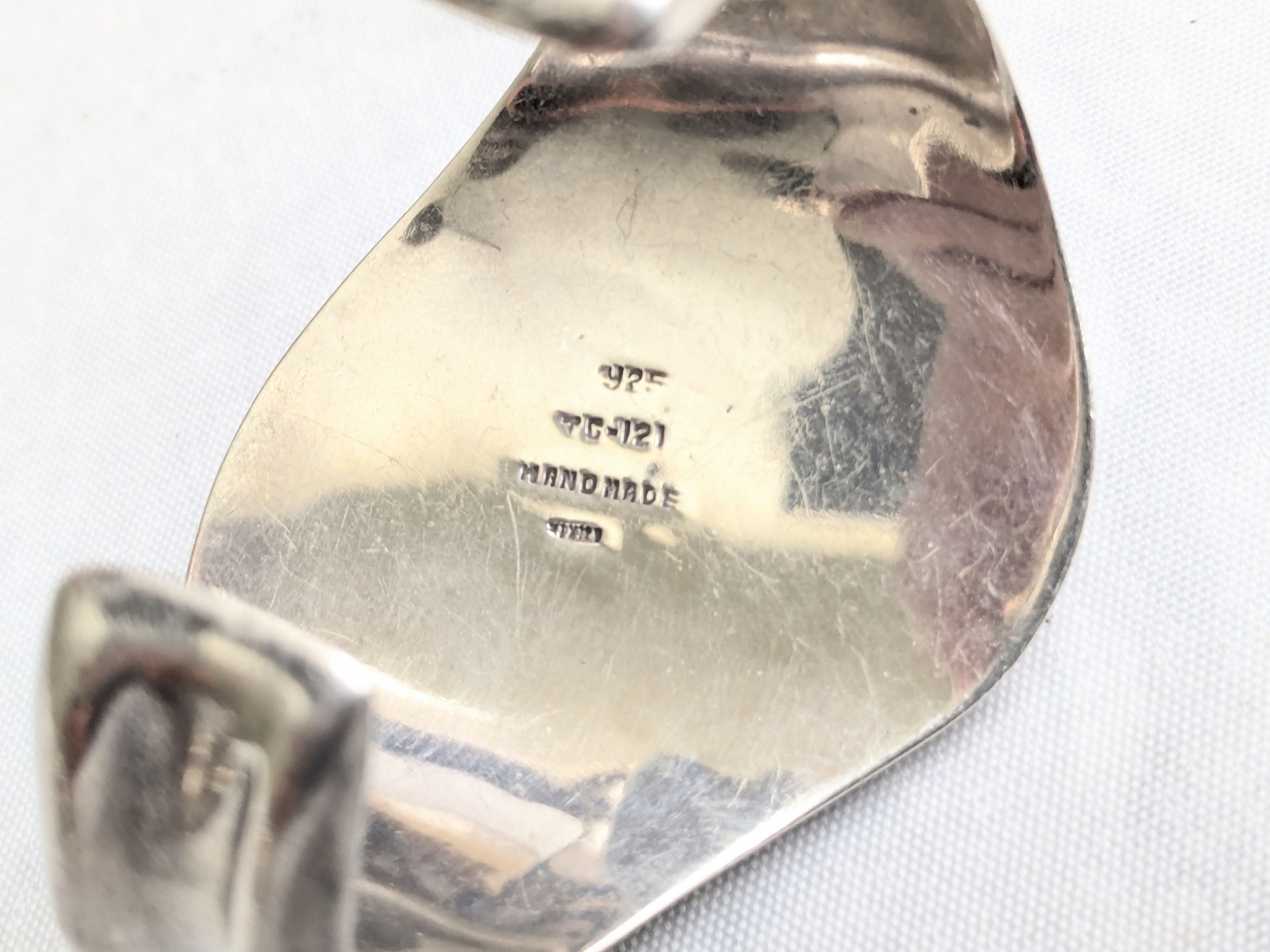 Jewelry Vintage Taxco Sterling Silver Cuff Bracelet Abstract Modern Size ONE SIZE - 9 Thumbnail