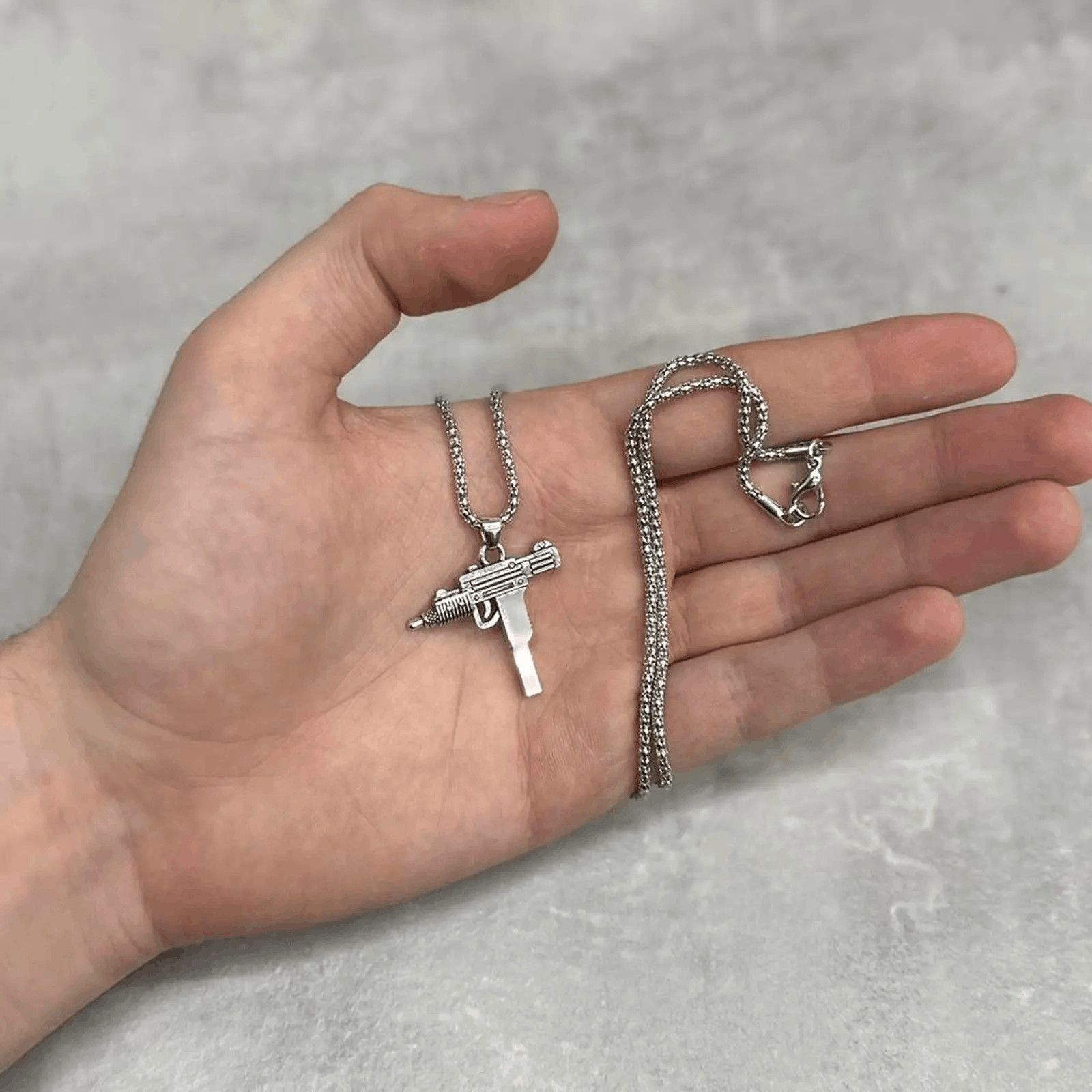 Other Y2k silver mini uzi necklace Size ONE SIZE - 3 Thumbnail