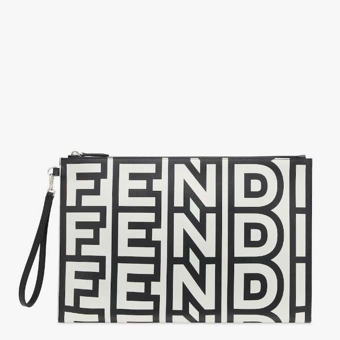 Fendi o1loc1c0824 Size: OS / Flat Pouch in Black/White Size ONE SIZE - 1 Preview