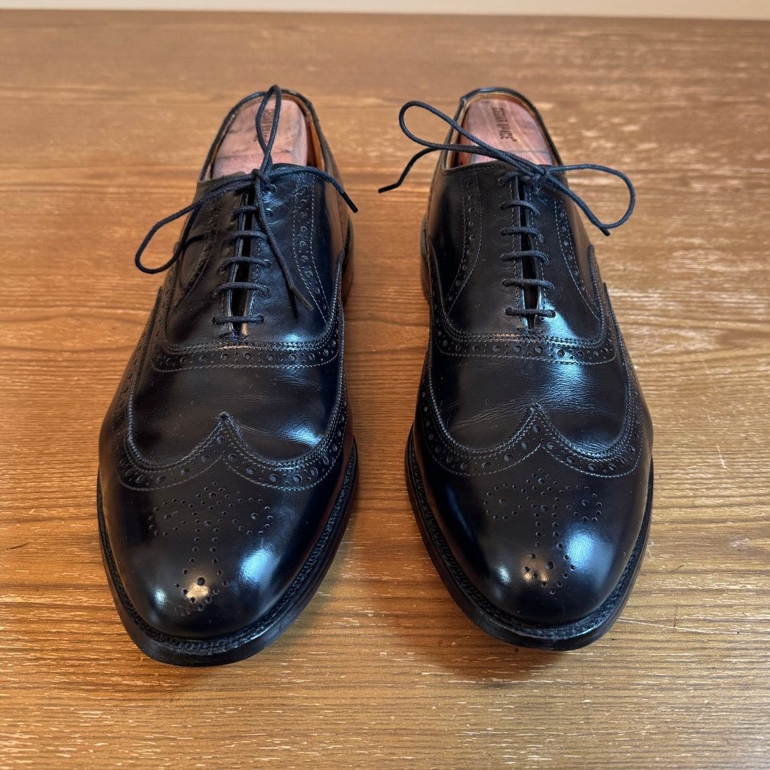 Allen Edmonds Chester Wingtip Oxfords in Black Calf, 9.5 D