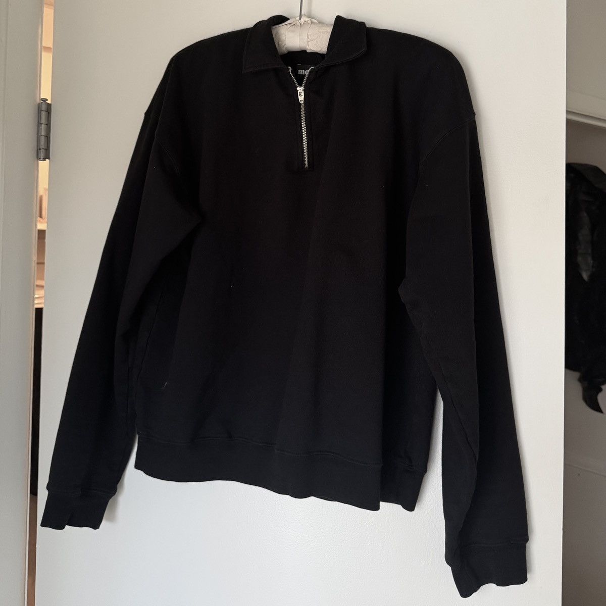 Monitaly Black quarter zip cotton pullover Size US S / EU 44-46 / 1 - 2 Thumbnail