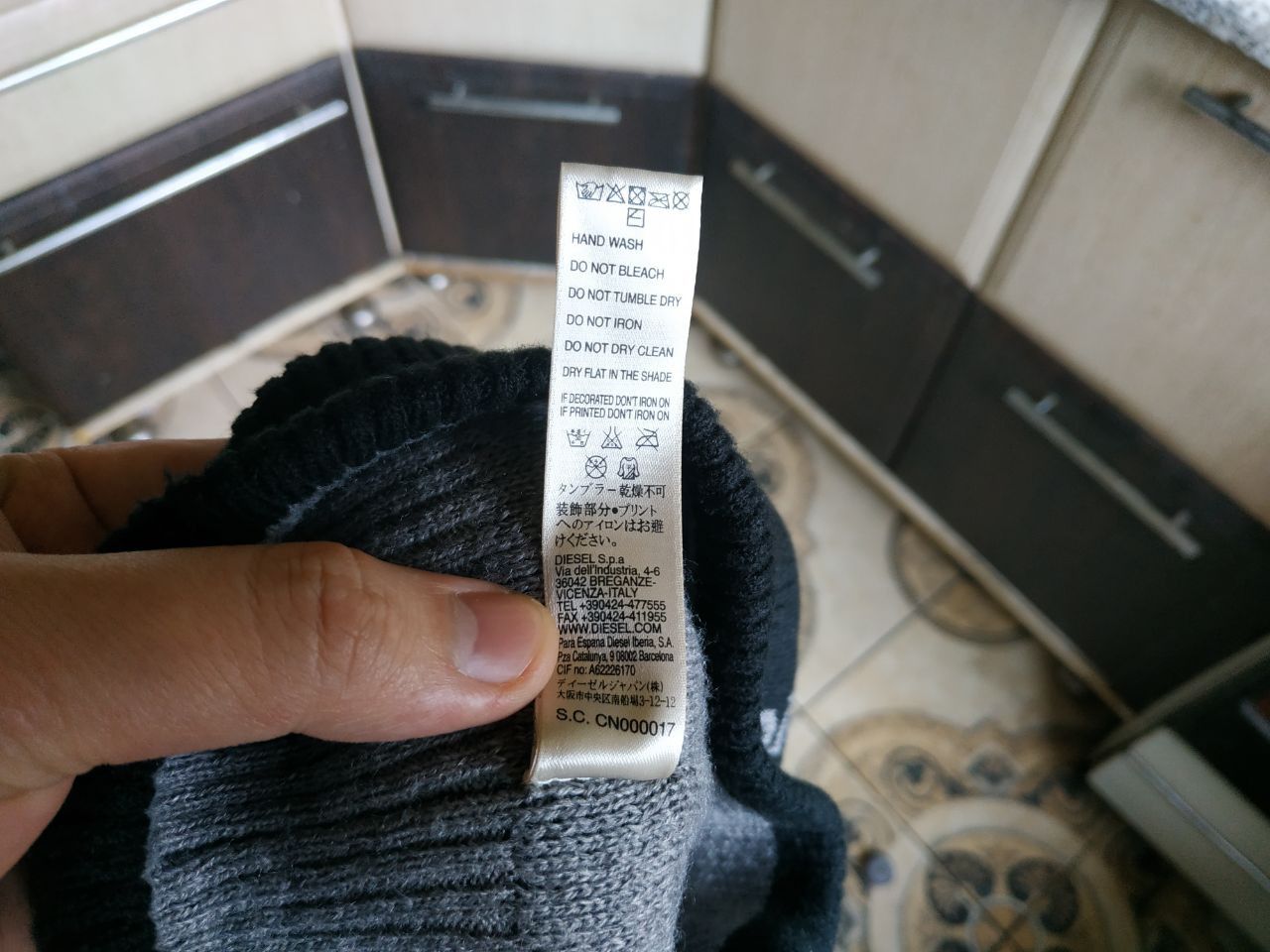 Diesel Diesel Reversible Mohawk Beanie Hat Y2K Black Gray Knit Size ONE SIZE - 13 Thumbnail