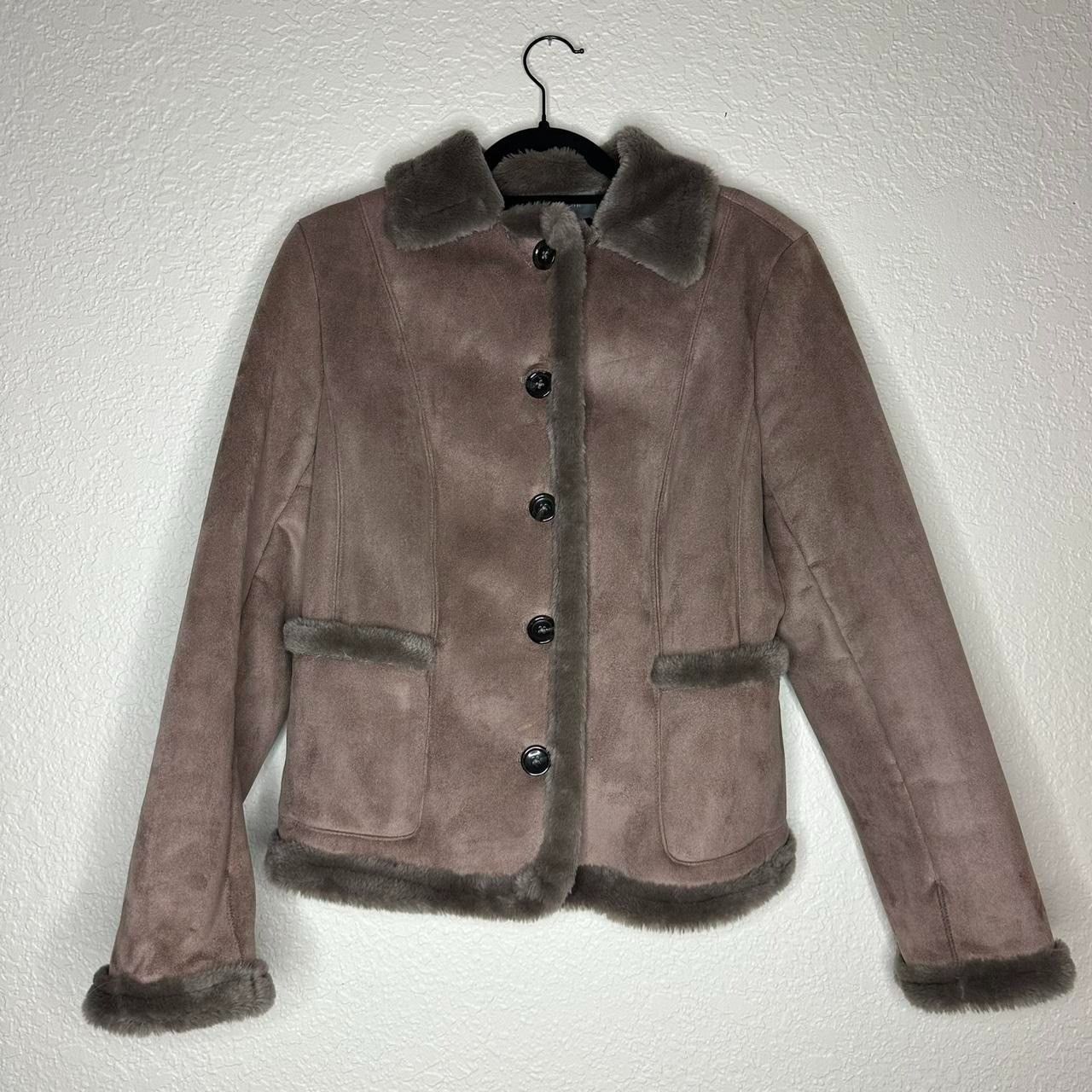 Ann Taylor Vintage Ann Taylor Suede Faux Fur Coat Size S / US 4 / IT 40 - 1 Thumbnail