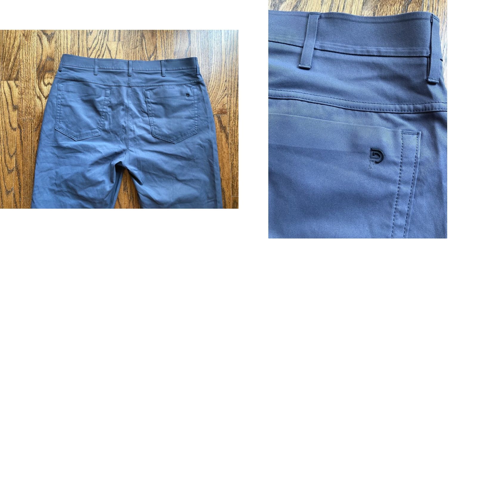 Vintage Public Rec Pants 34x32 Navy Blue 5-Pocket Chino Flat Front Regular Straight Inseam 30 Mens Size US 34 / EU 50 - 9 Thumbnail