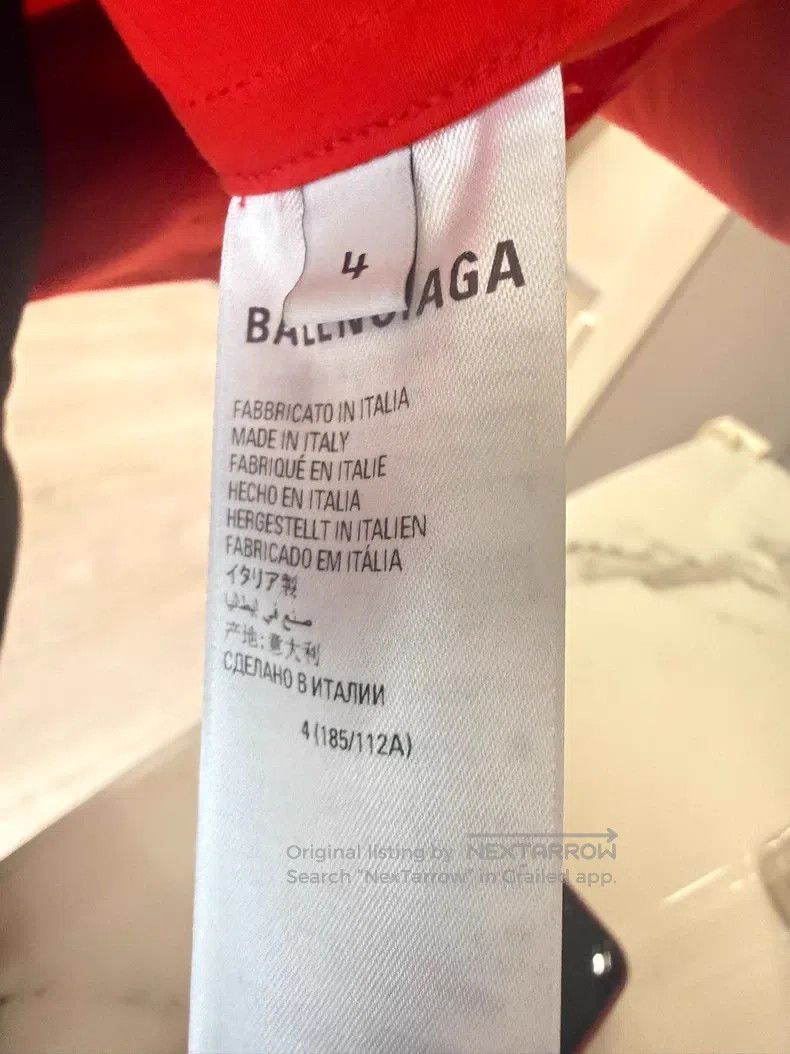 Balenciaga Balenciaga Red long sleeve shirt Size US XL / EU 56 / 4 - 6 Thumbnail