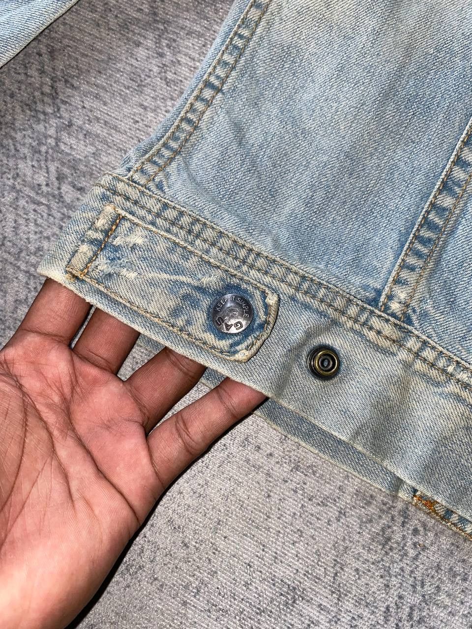 GAS GAS Distressed Denim Biker Jacket Size US M / EU 48-50 / 2 - 13 Thumbnail